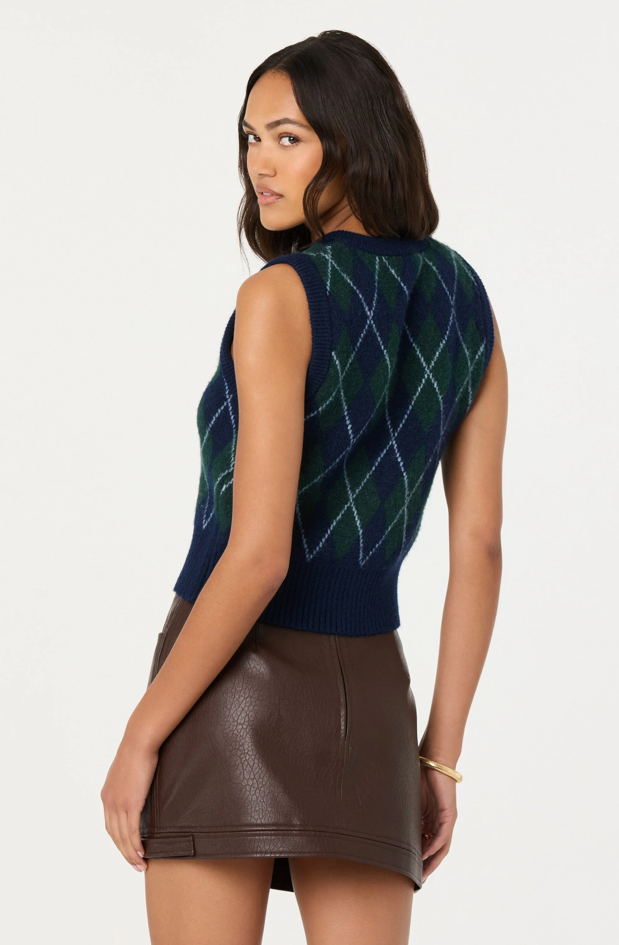 Abbie Argyle Sweater Vest - Image 4