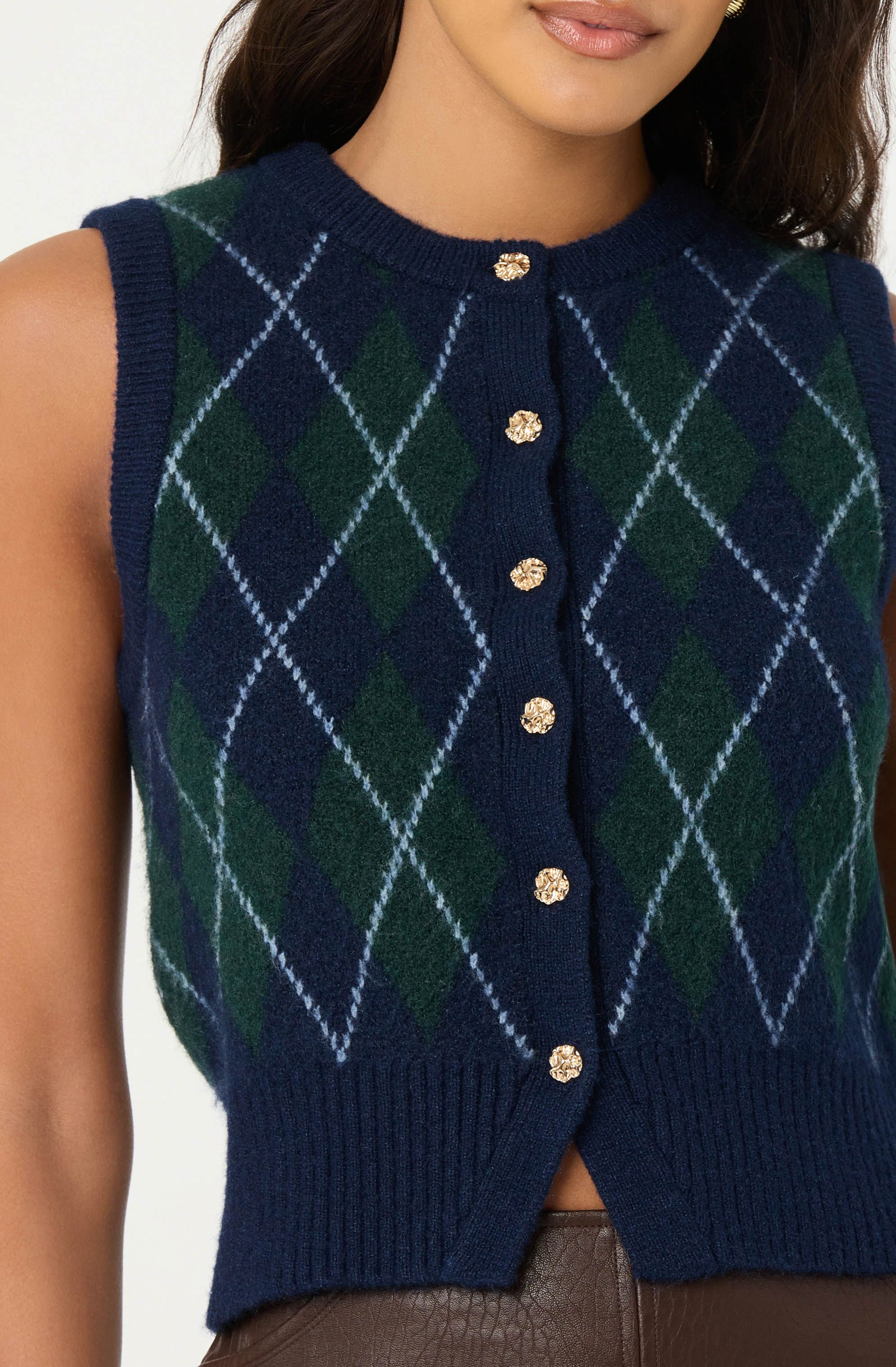 Abbie Argyle Sweater Vest - Image 5