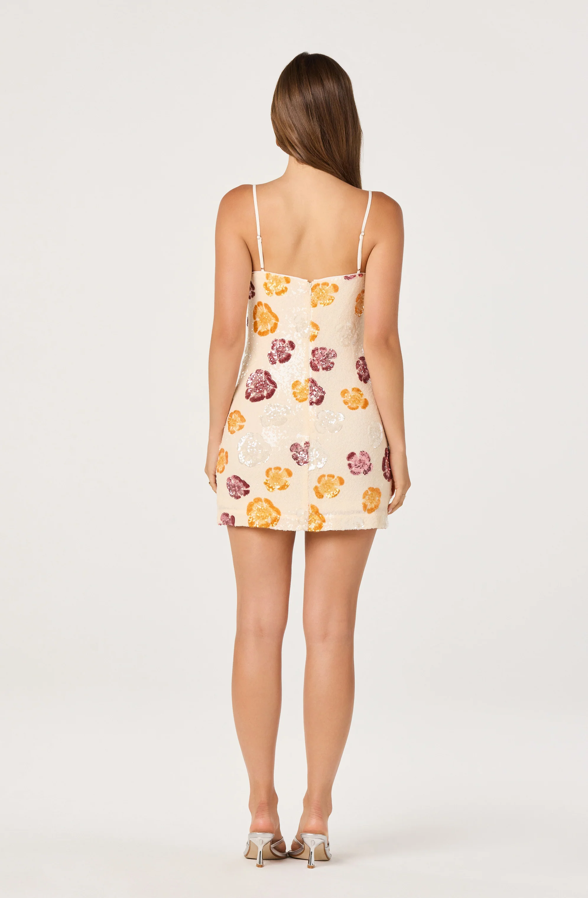 Abelia Sequined Floral Mini Dress - Image 3