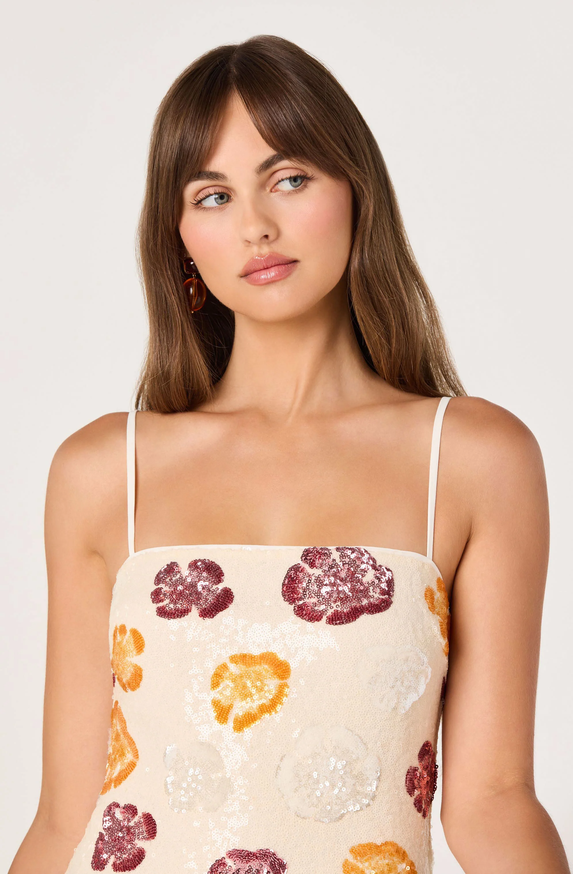 Abelia Sequined Floral Mini Dress - Image 4