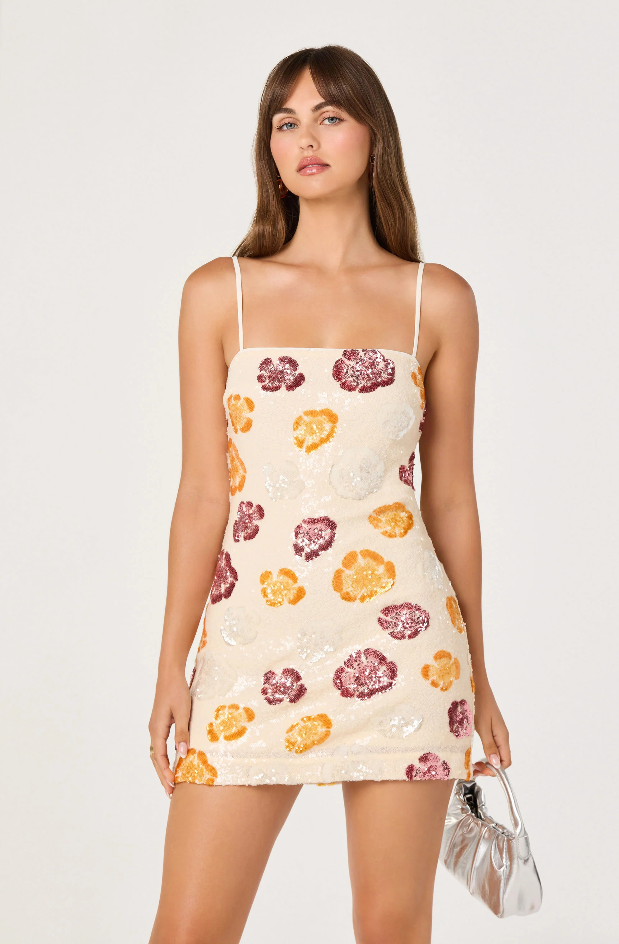 Abelia Sequined Floral Mini Dress - Image 5