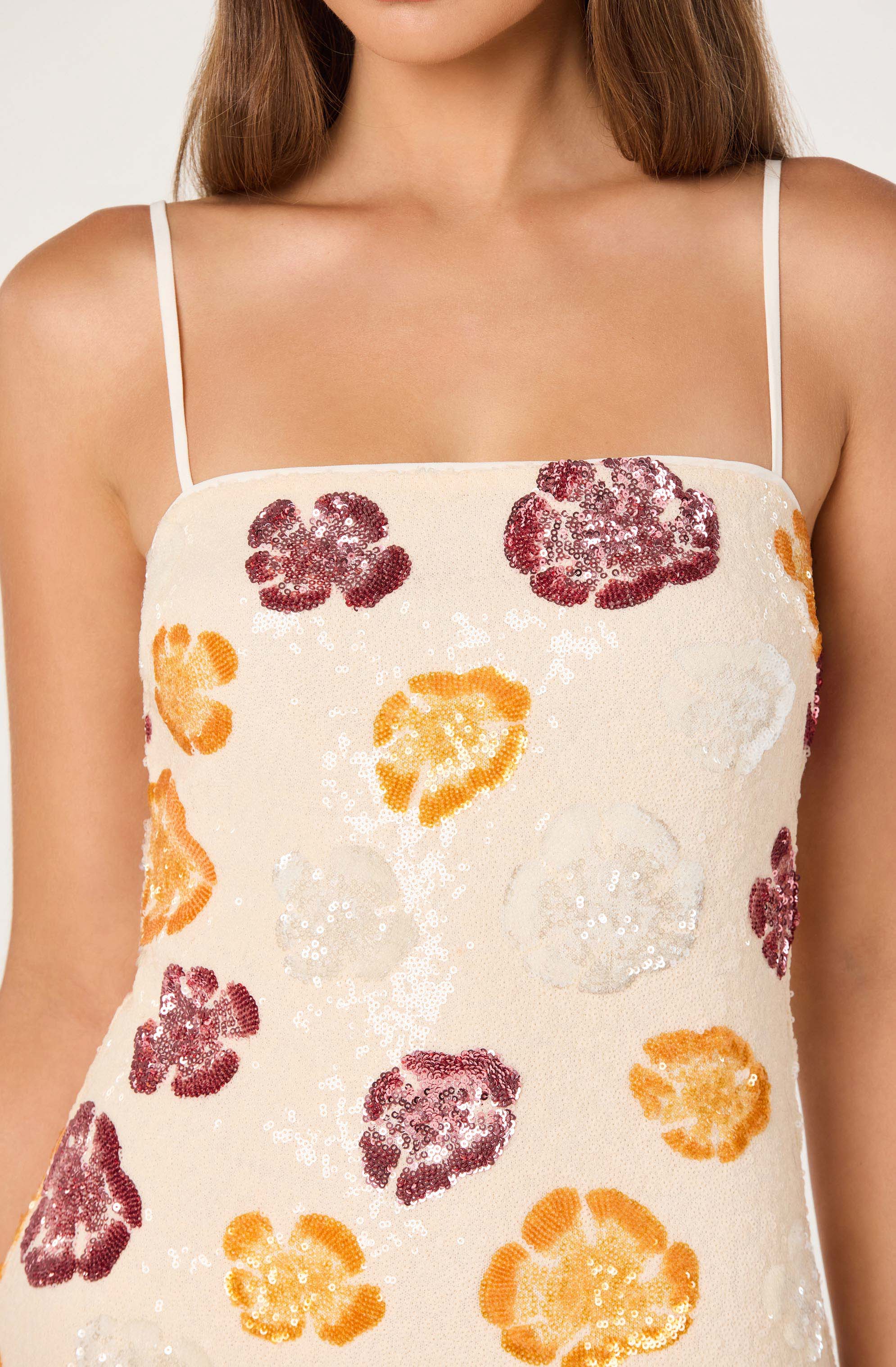 Abelia Sequined Floral Mini Dress - Image 6