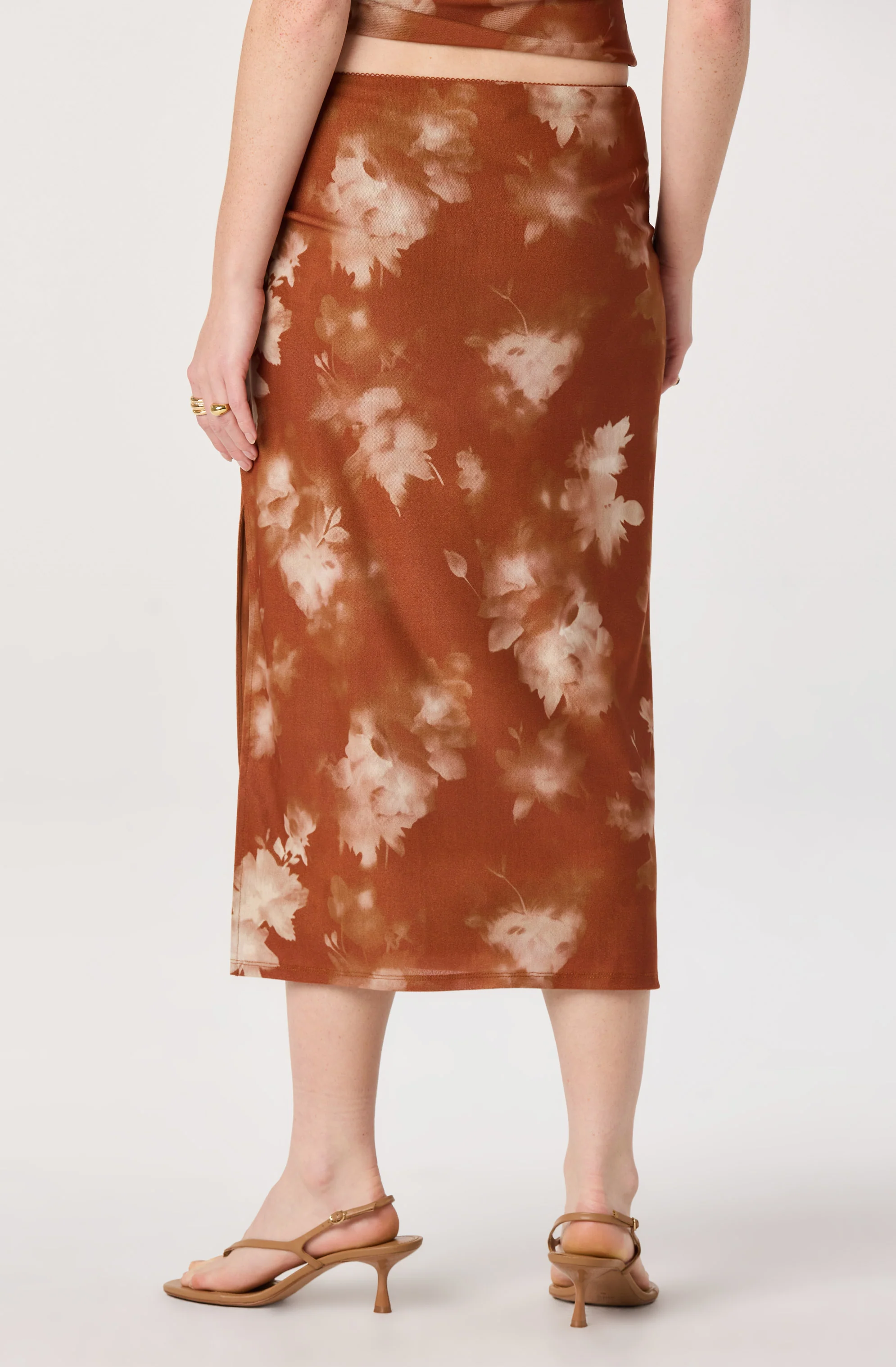 Adalee Floral Knit Midi Skirt - Image 4