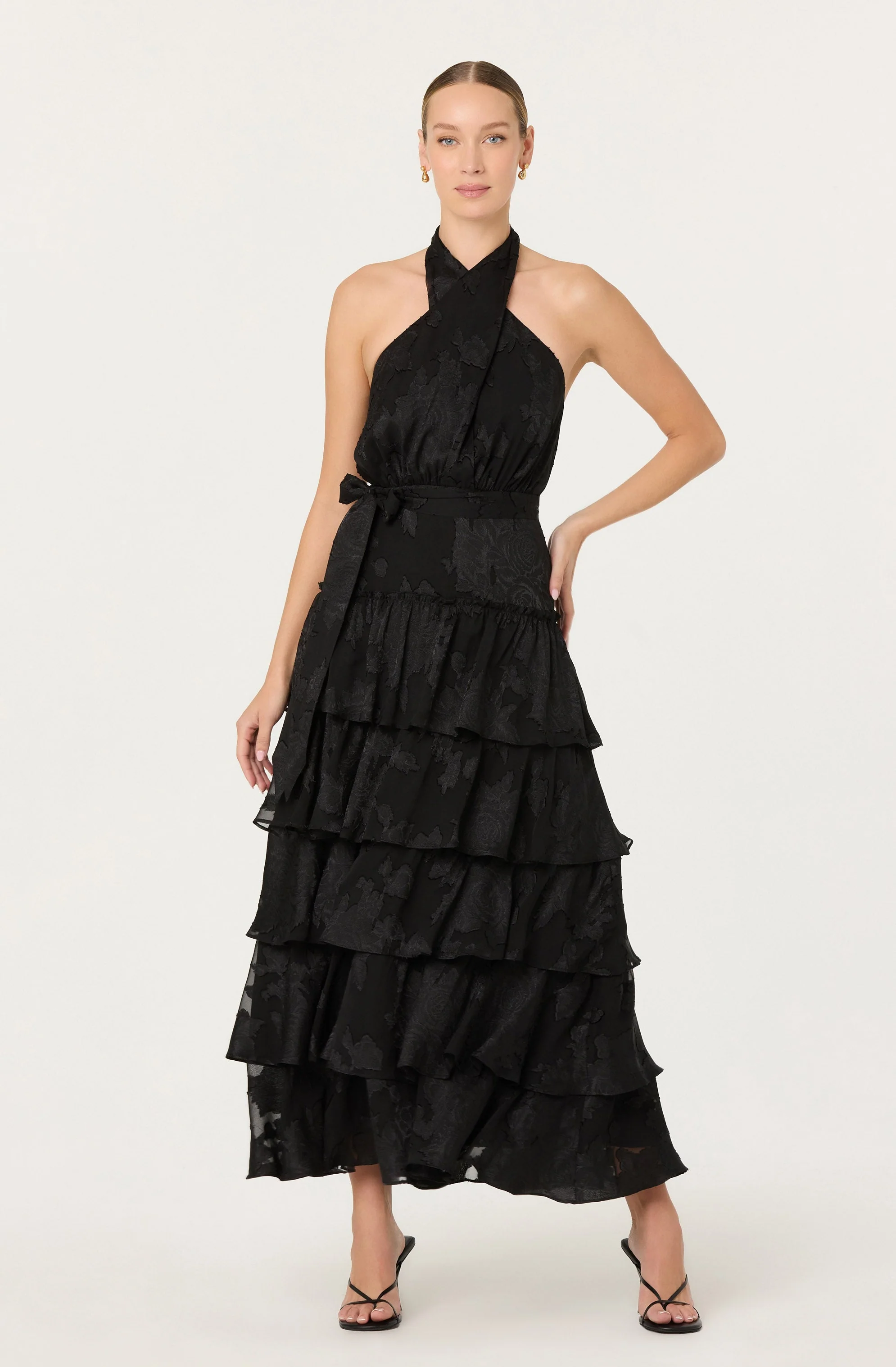 Adamaris Tiered Halter Maxi Dress - Image 2