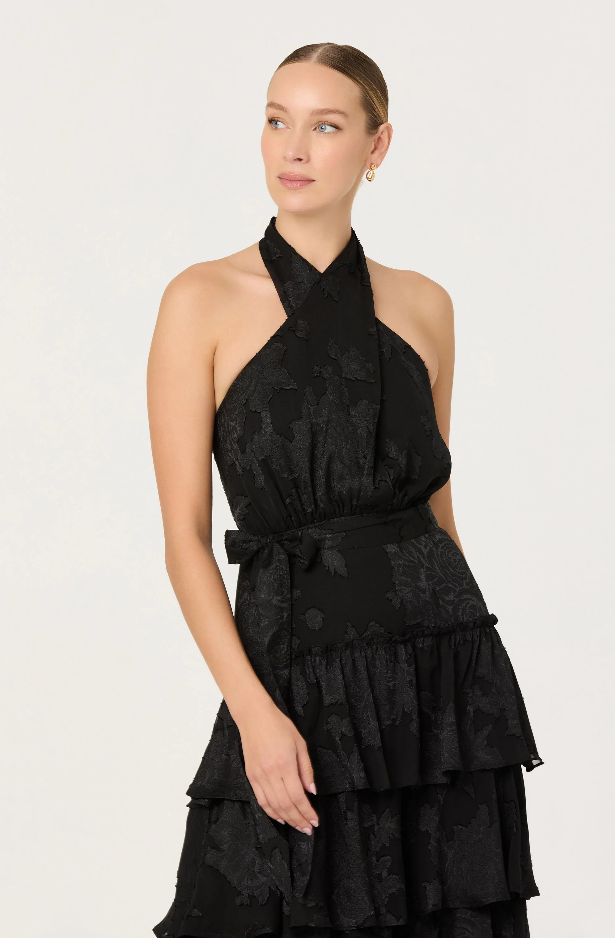 Adamaris Tiered Halter Maxi Dress - Image 3