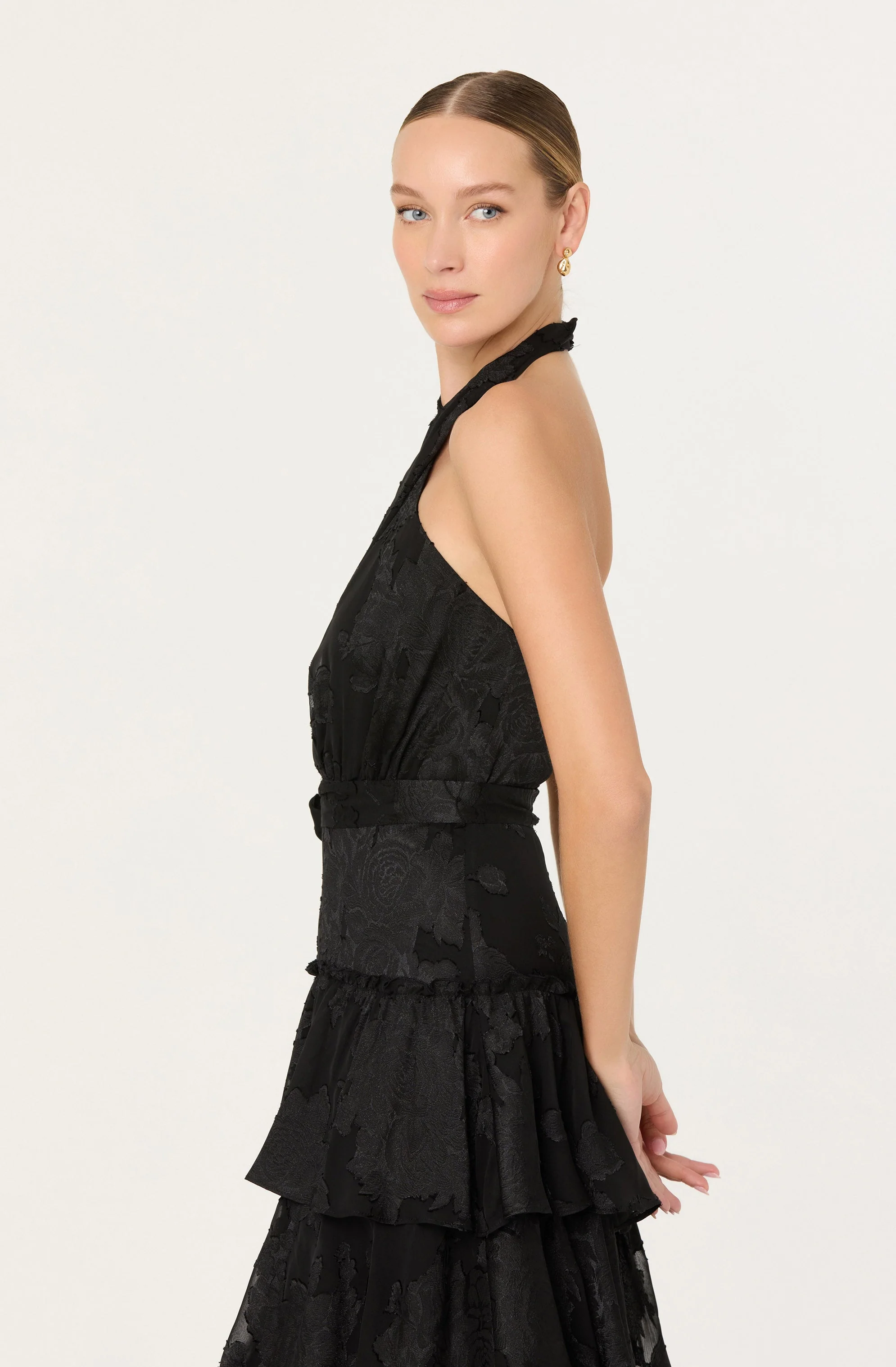Adamaris Tiered Halter Maxi Dress - Image 4