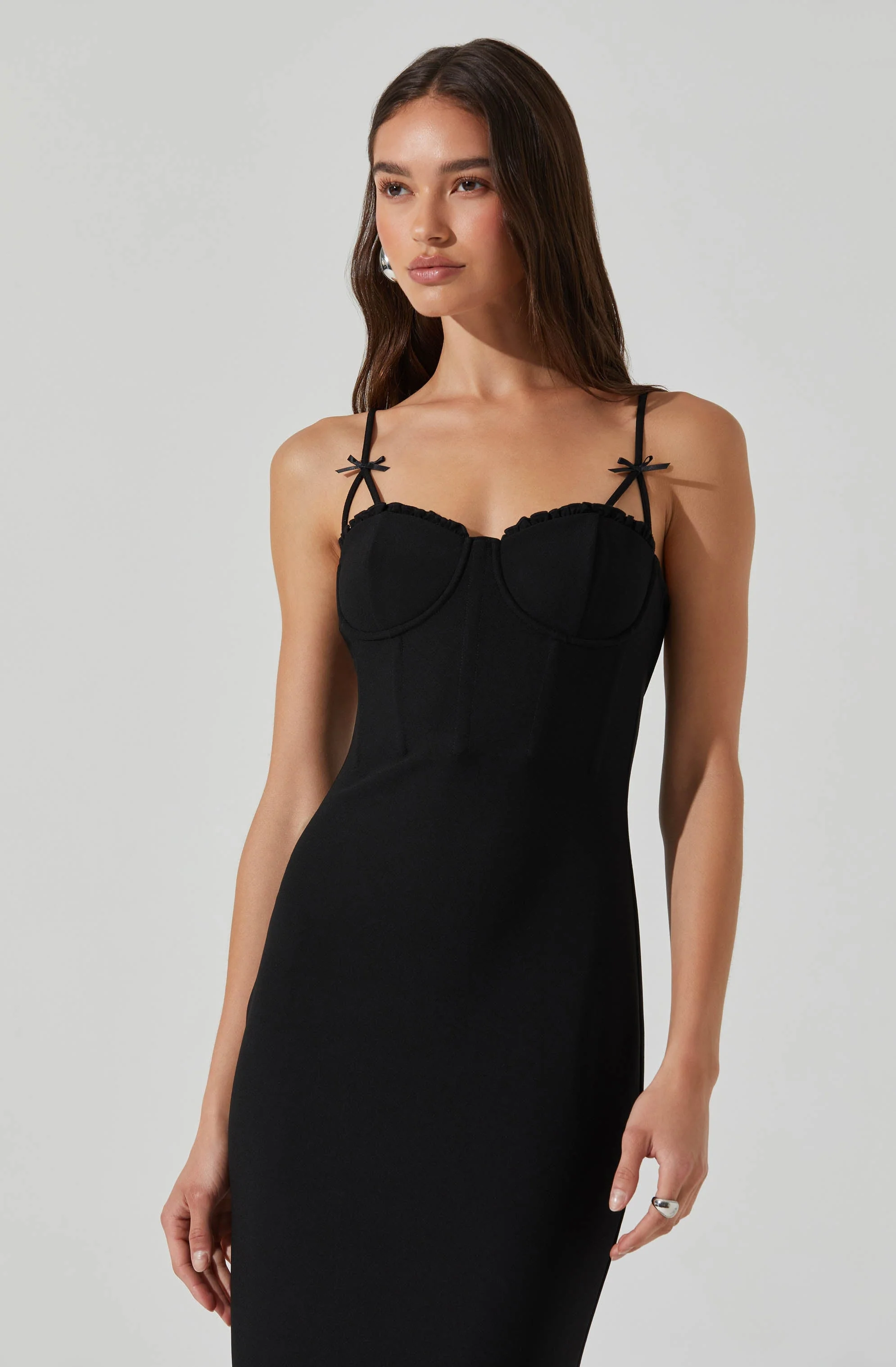 Adana Bow Detail Bustier Dress - Image 2