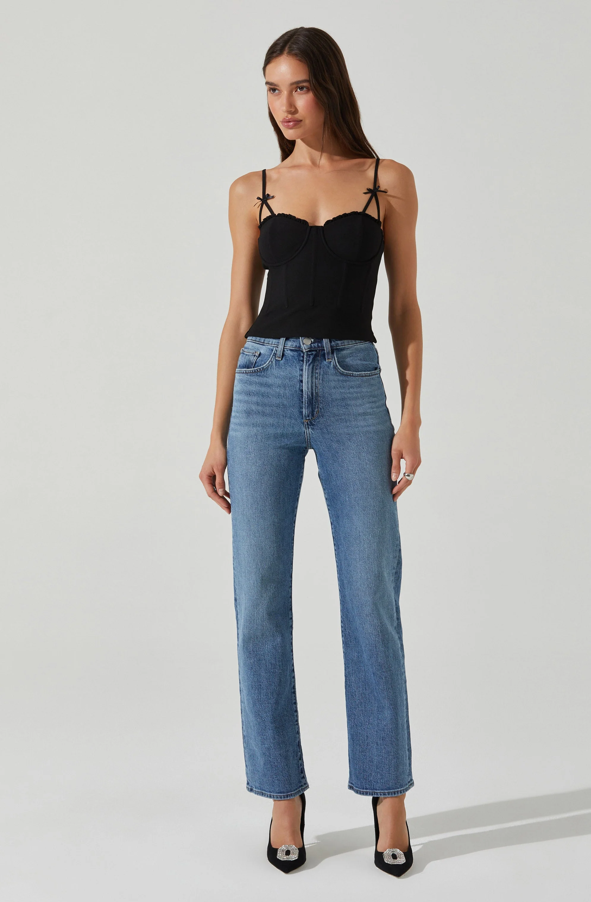 Adana Bow Detail Bustier Top - Image 5