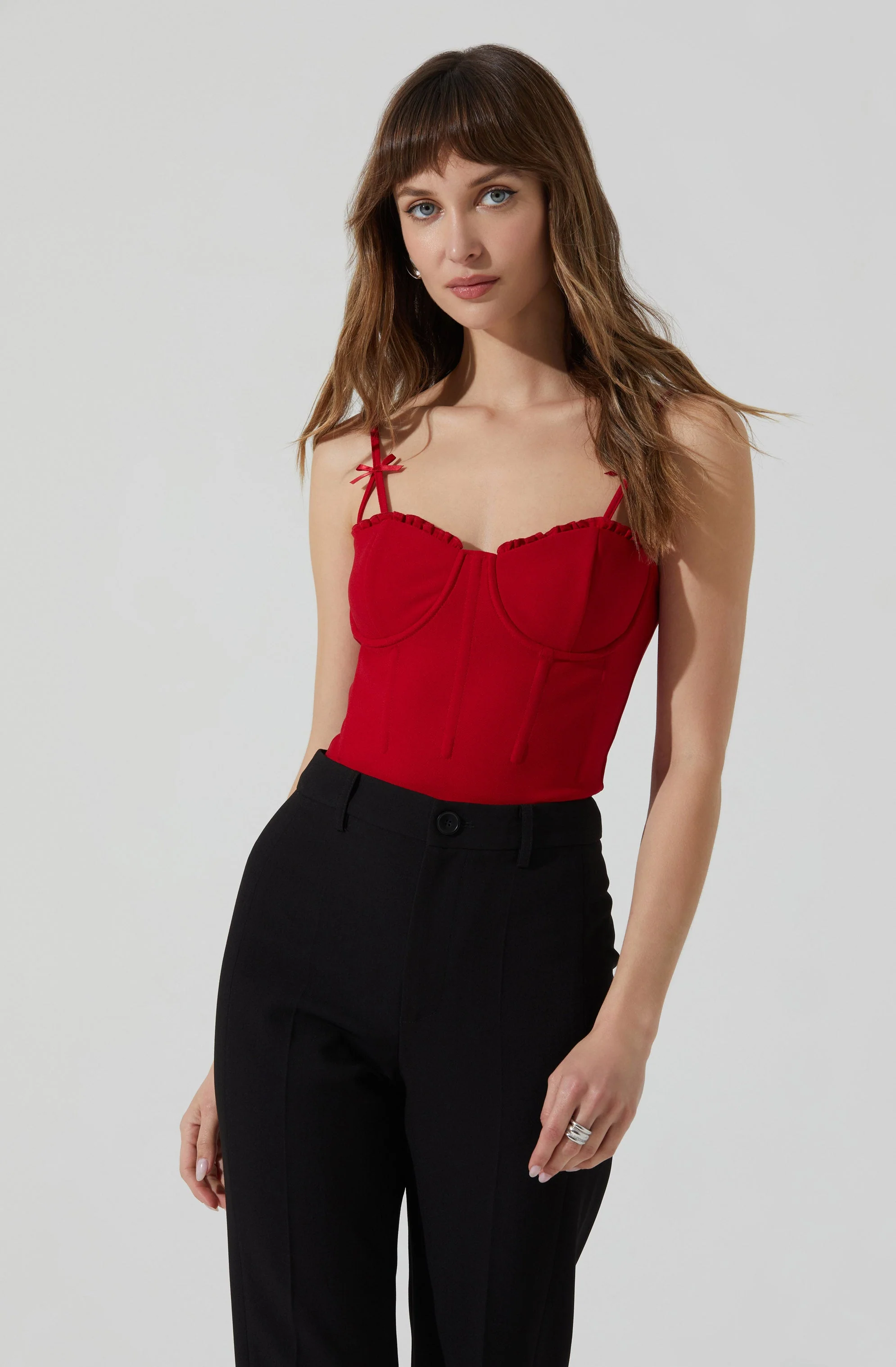 Adana Bow Detail Bustier Top - Image 7
