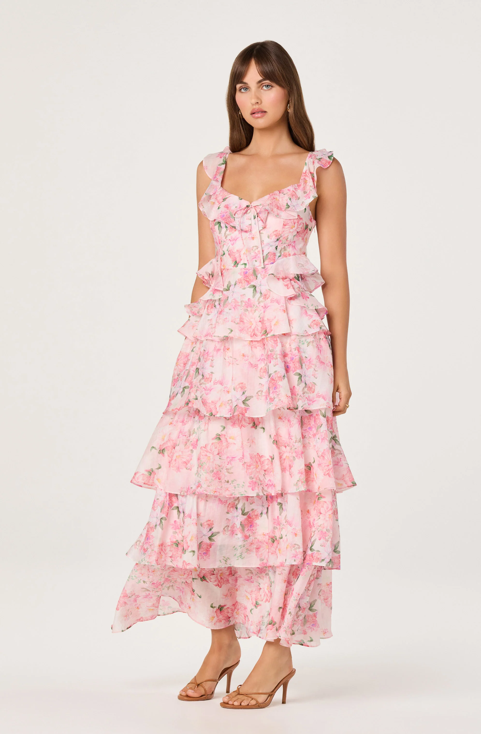 Adessa Floral Ruffle Tiered Maxi Dress