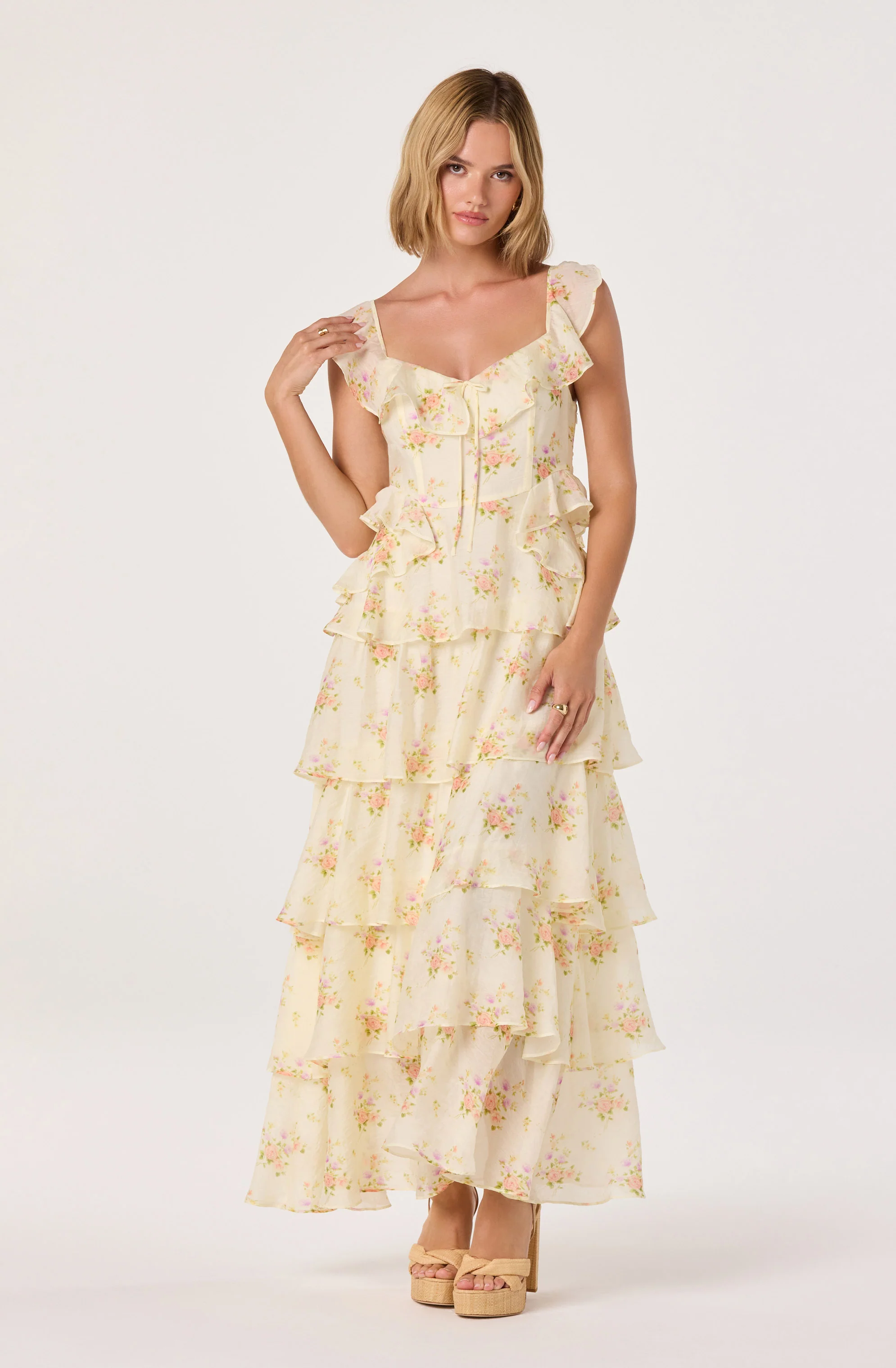 Adessa Floral Ruffle Tiered Maxi Dress - Image 8