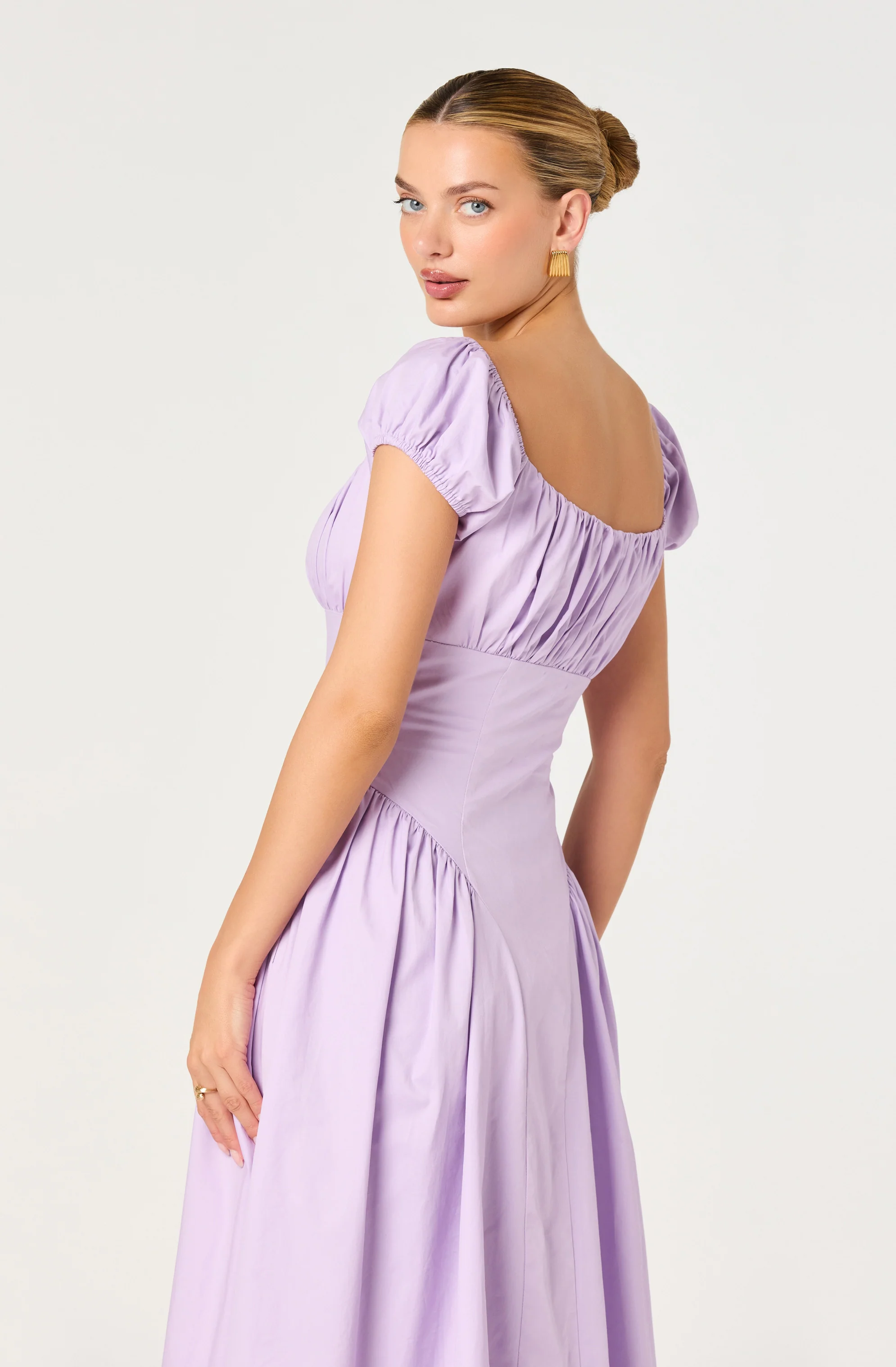 Adilene Cotton Milkmaid Midi Dress - Image 2