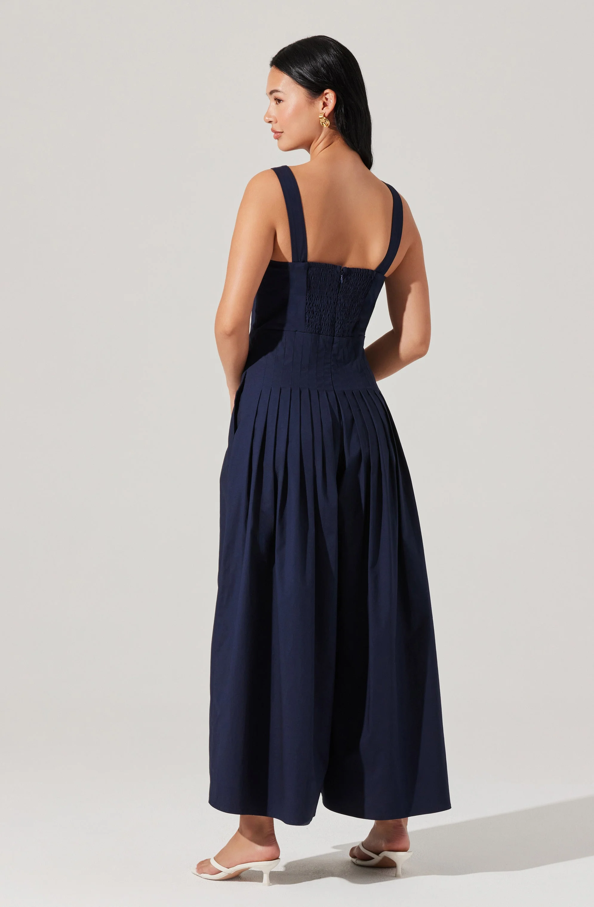 Aeryn Pleated Wide Leg Jumpsuit - Image 4