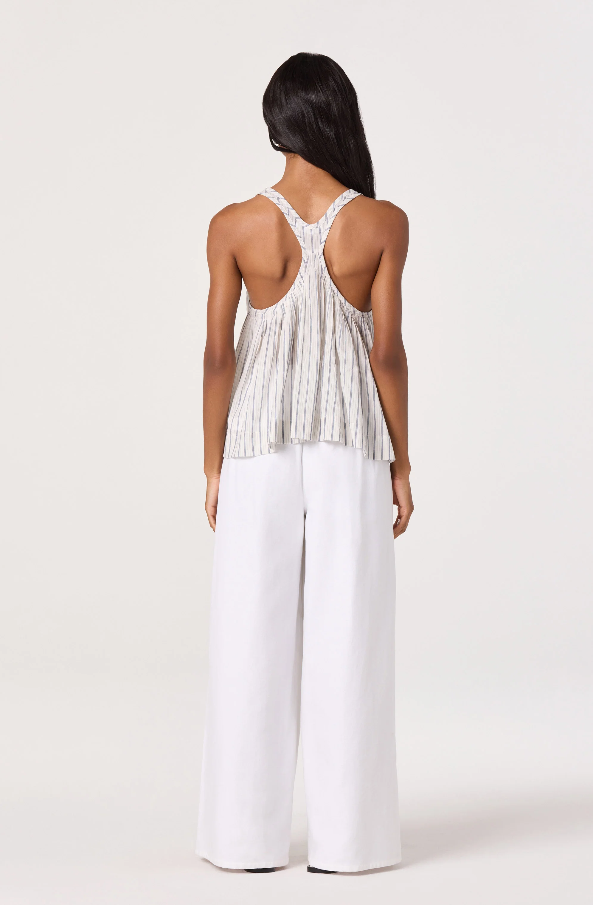 Aggie Stripe Pleated Racerback Tank - Image 3