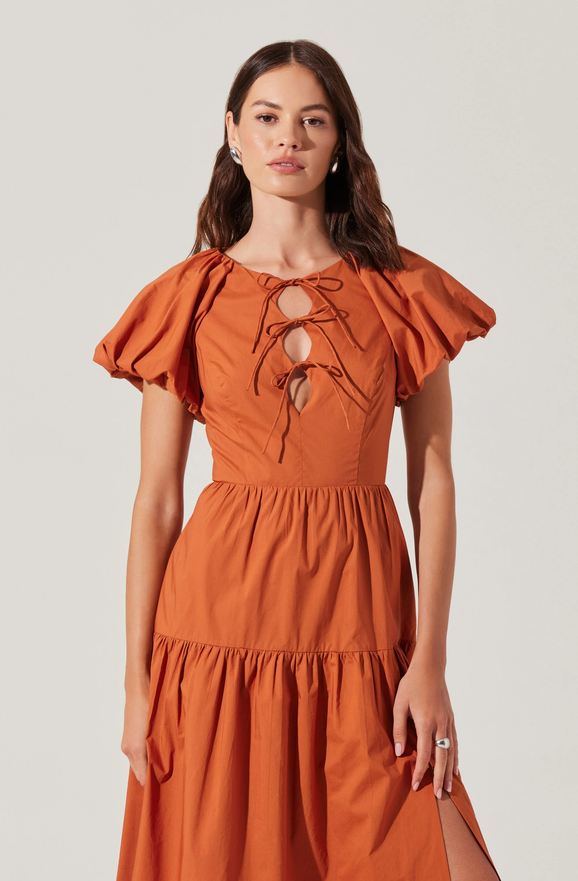 Aine Tie-Front Midi Dress - Image 5