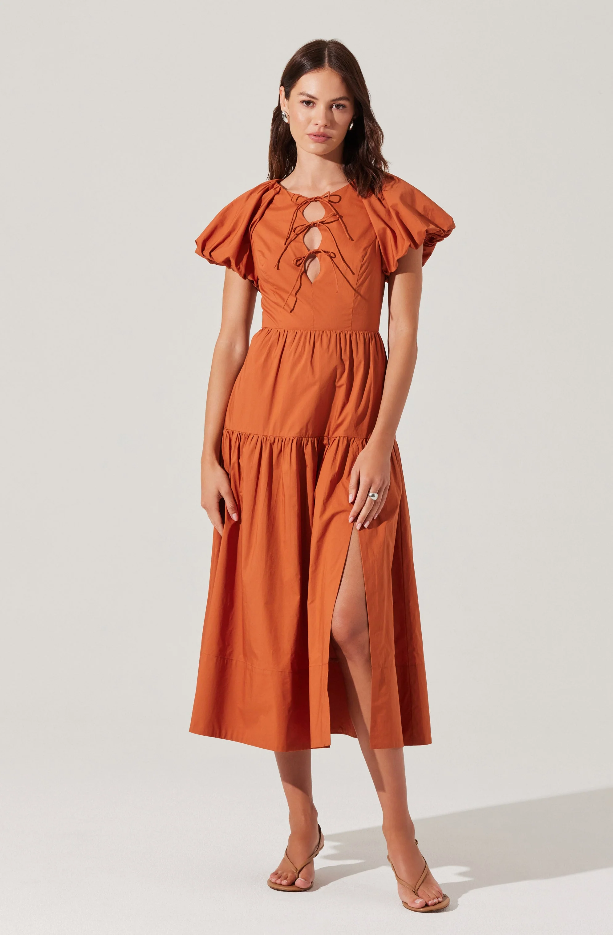 Aine Tie-Front Midi Dress - Image 6
