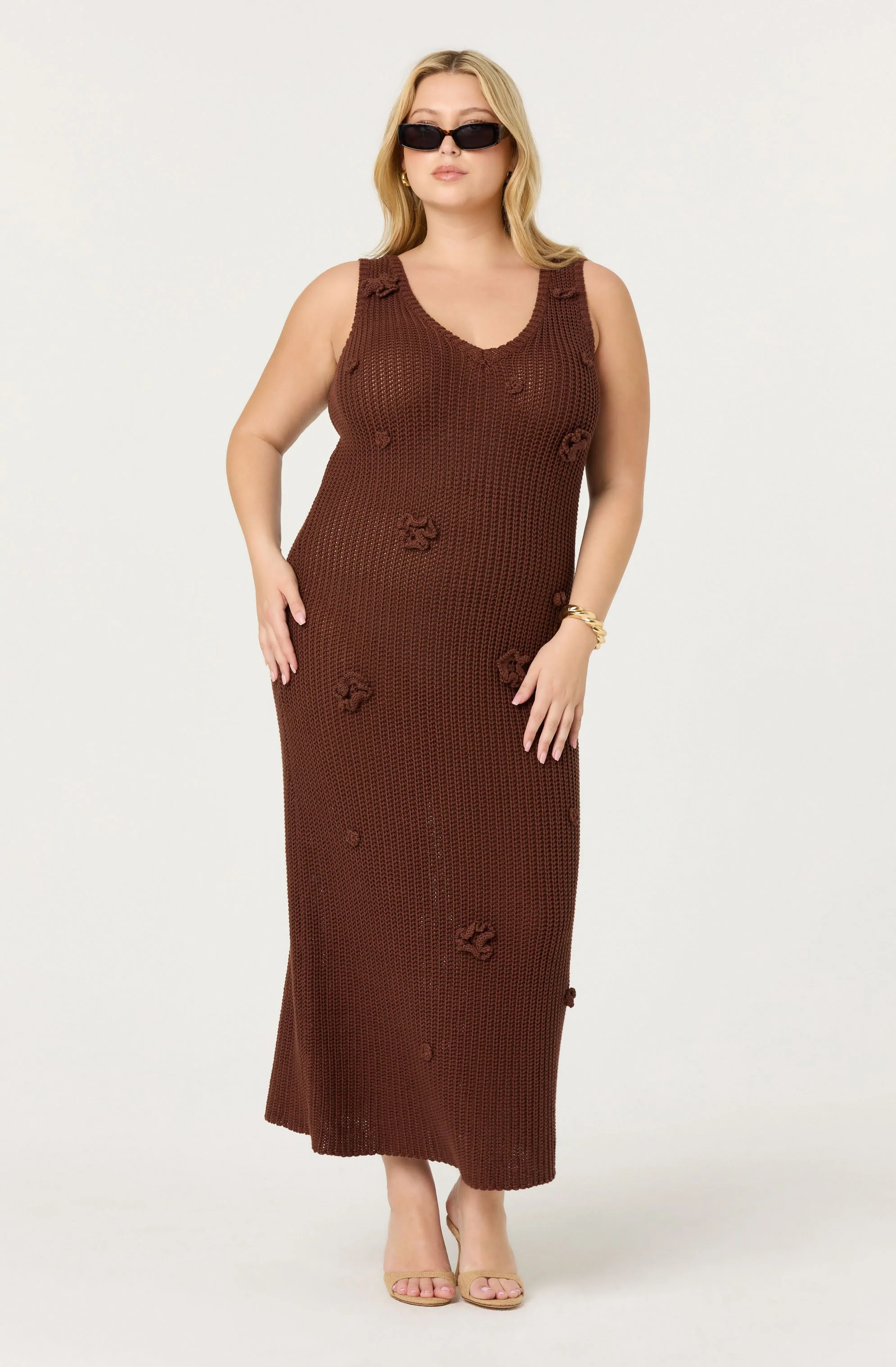 Ainhoa 3D Floral Maxi Sweater Dress - Image 18