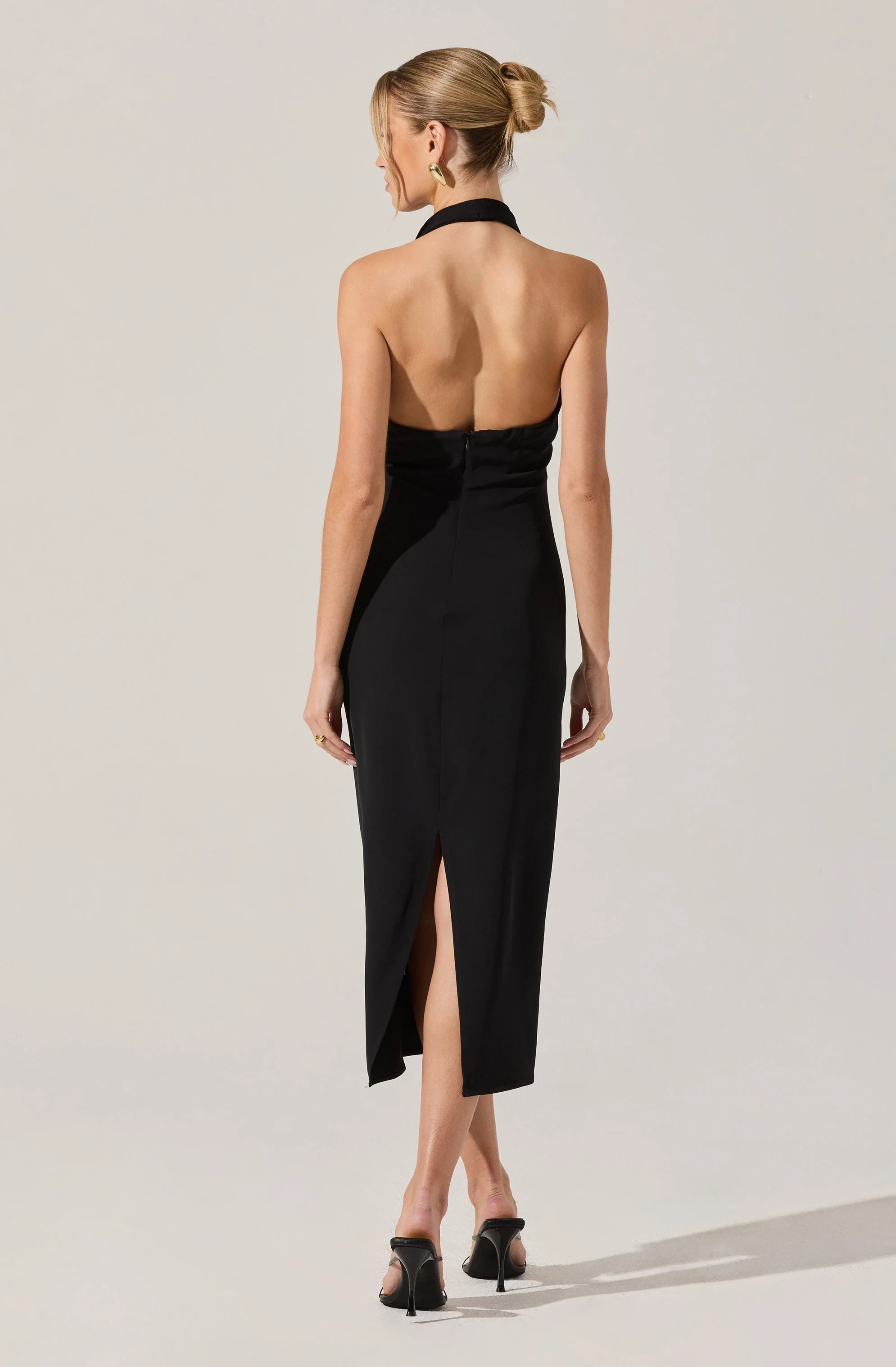 Alanna Halter Cowl Neck Midi Dress - Image 9