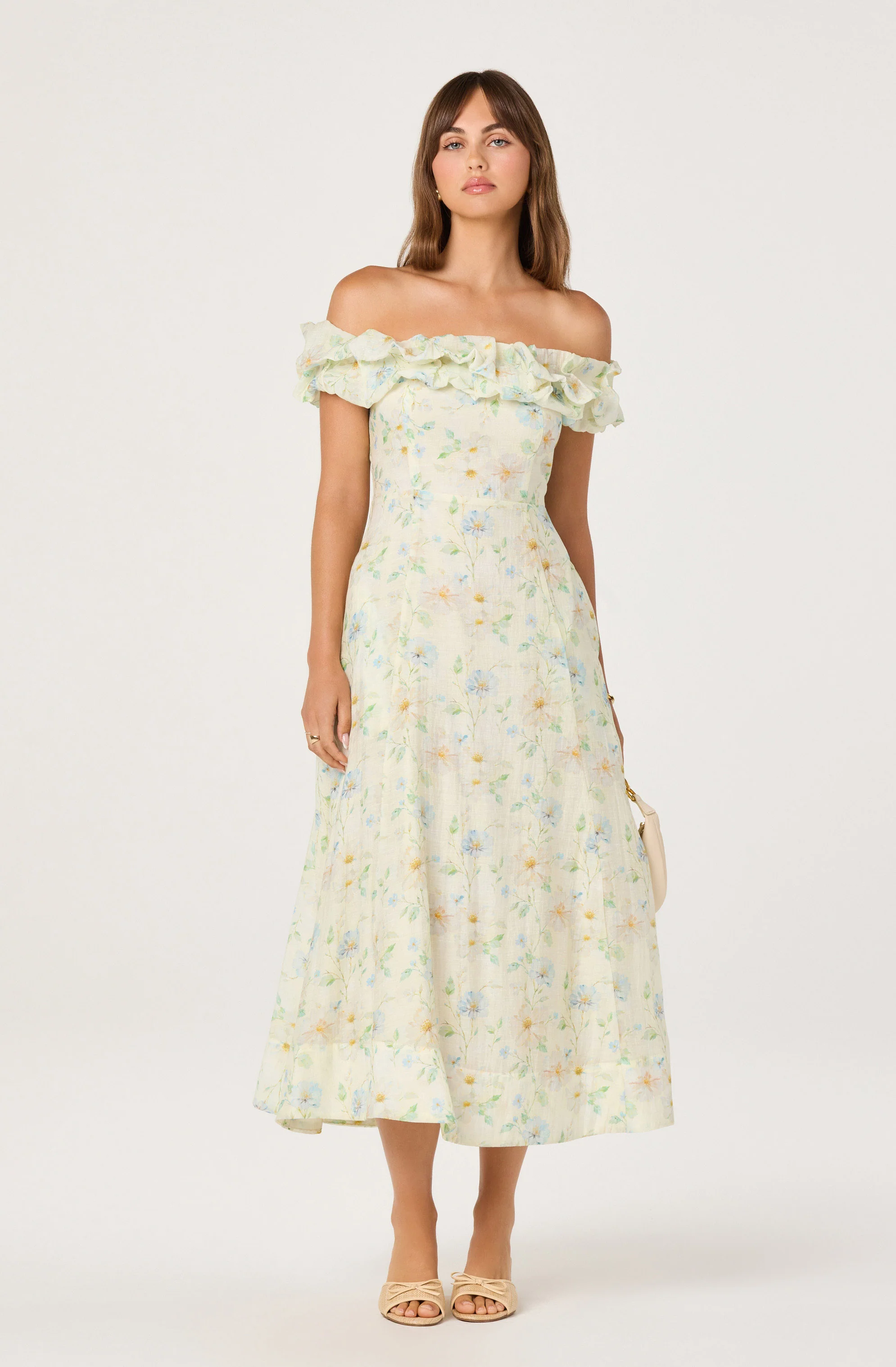 Alannah Off-Shoulder Floral Midi Dress - Image 2