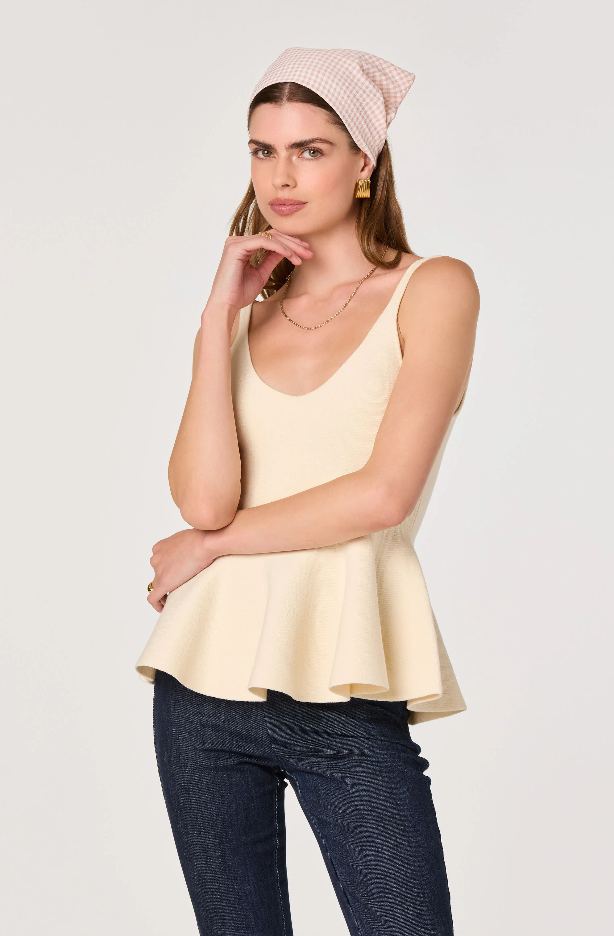 Alaya Knit Peplum Top - Image 3