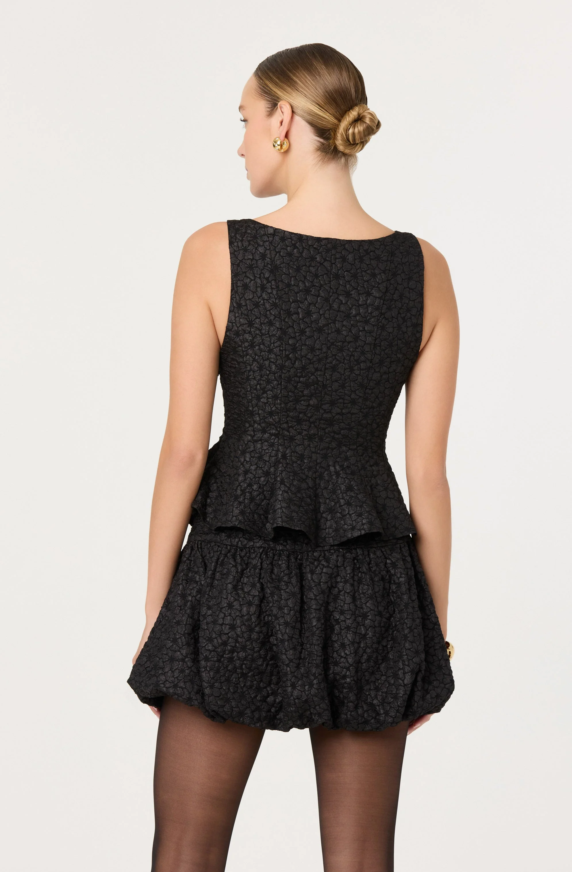 Alea Floral Textured Mini Skirt - Image 4