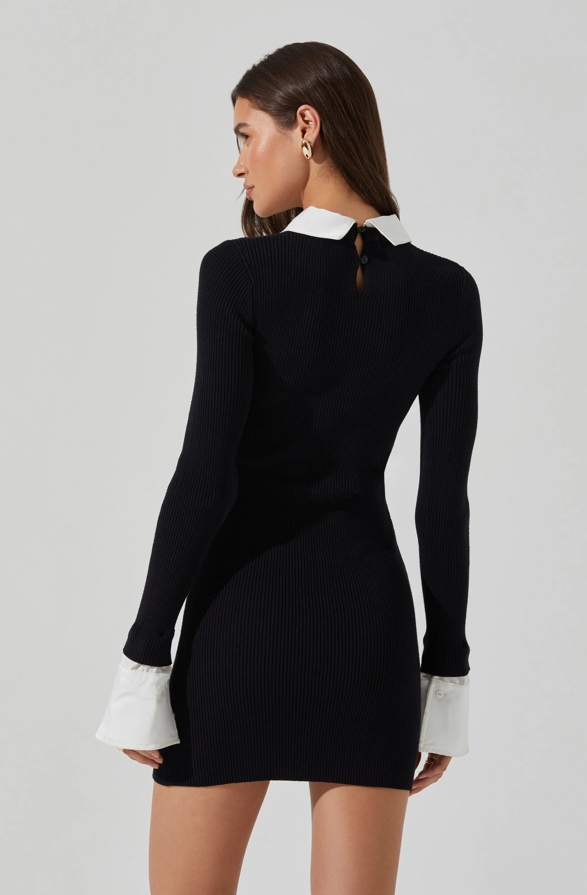 Alexia Mixed Media Mini Dress - Image 5