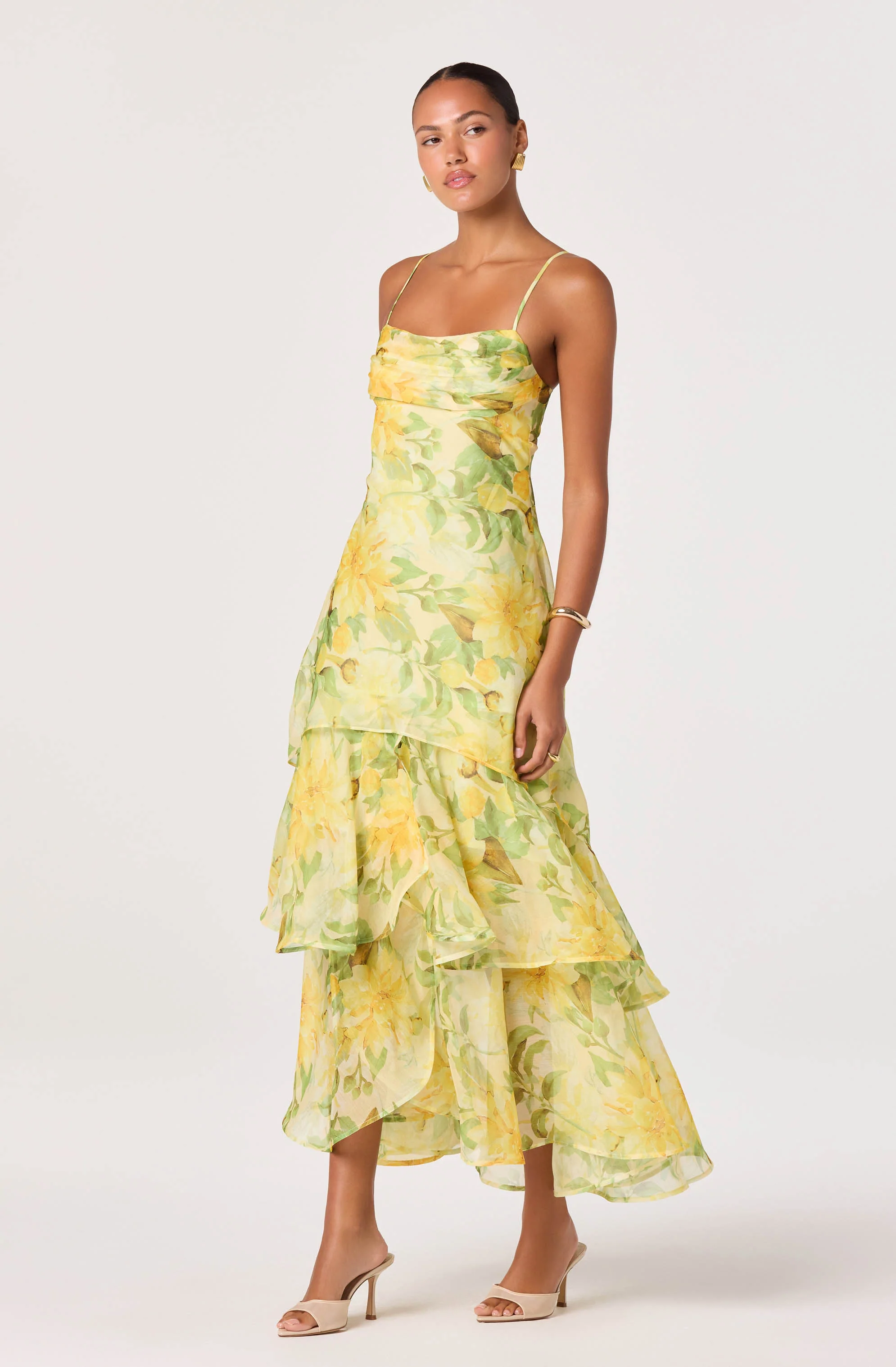 Alison Floral Tiered Drop-Waist Maxi Dress - Image 2