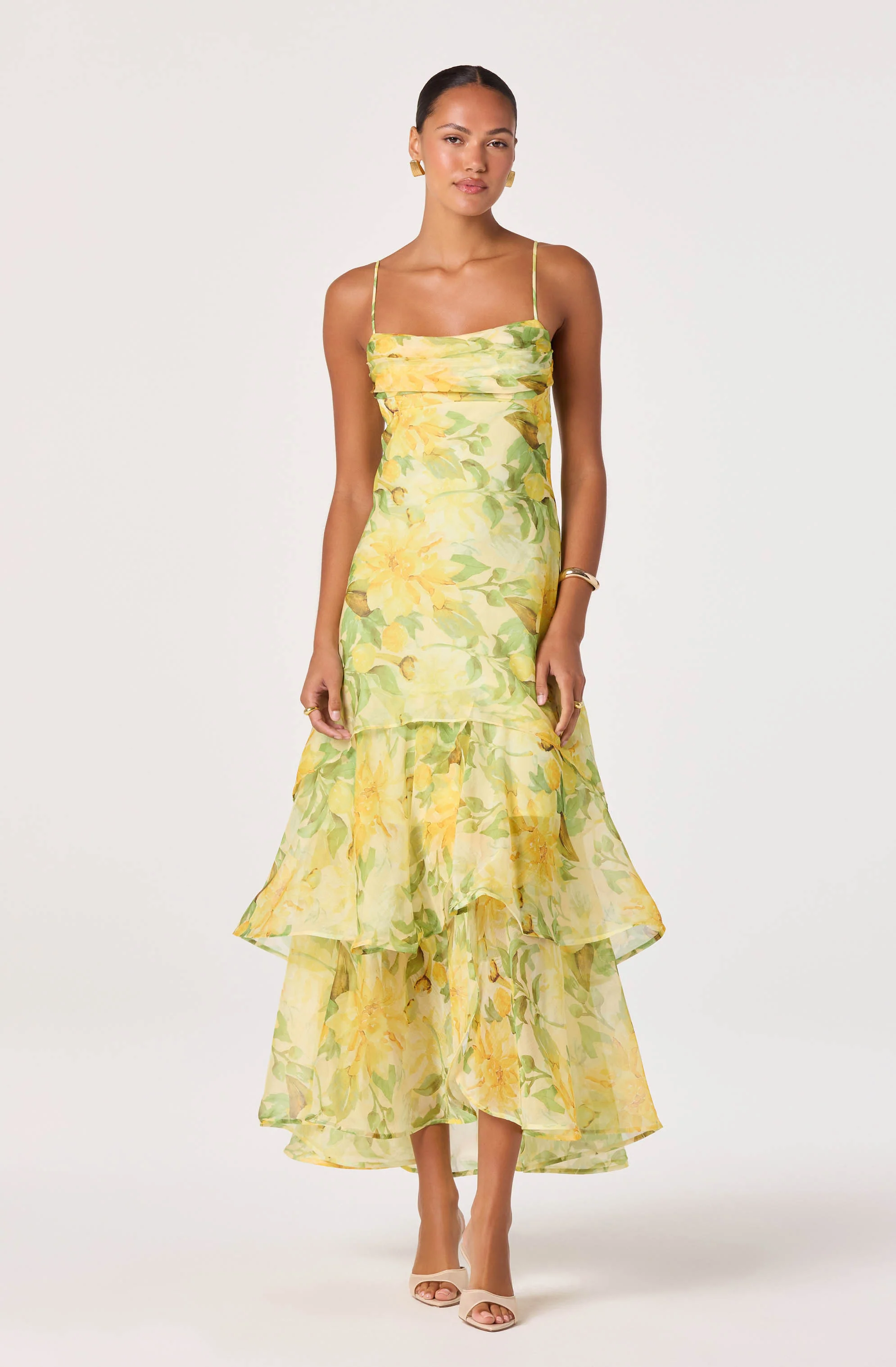Alison Floral Tiered Drop-Waist Maxi Dress - Image 4