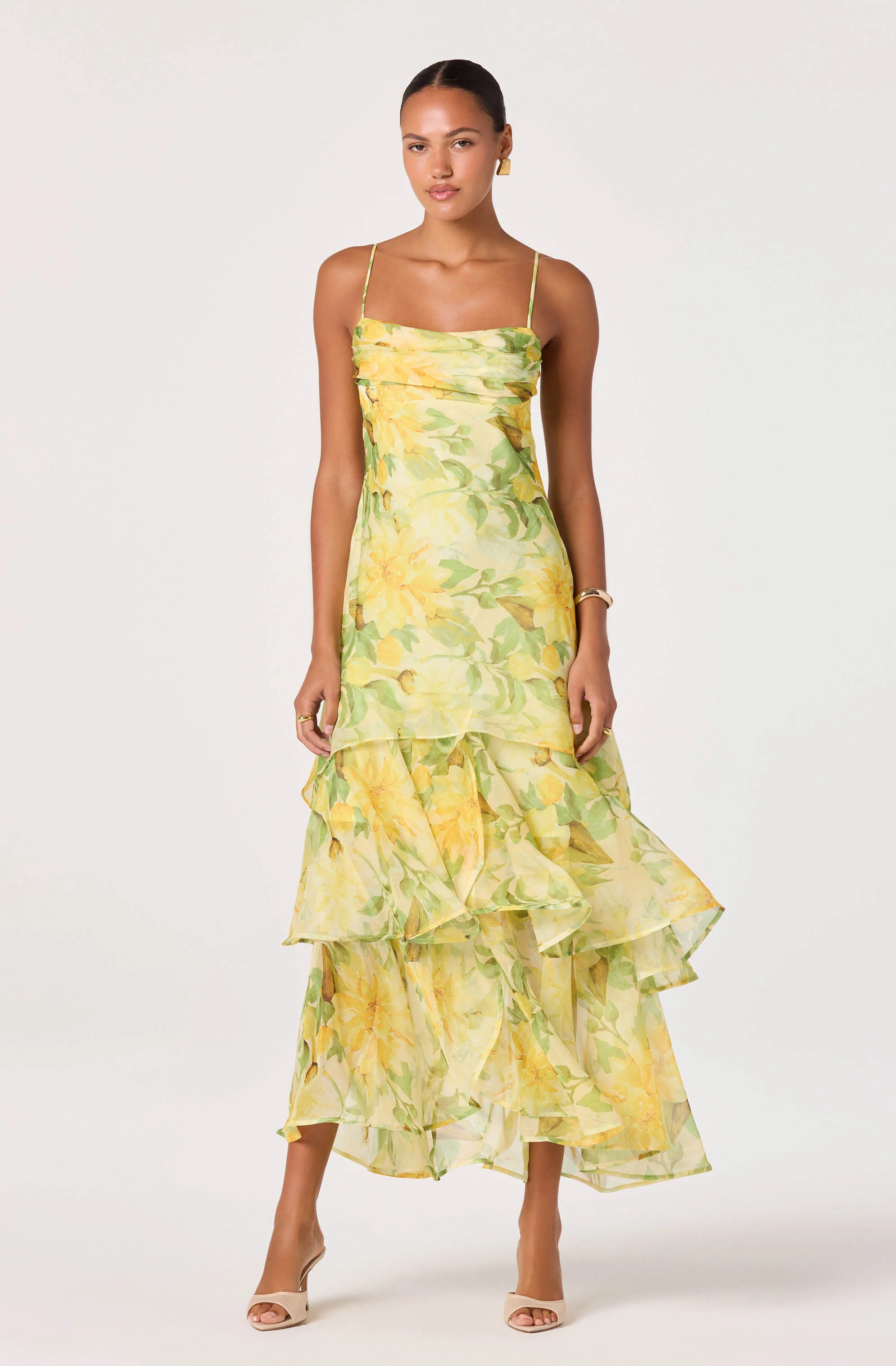 Alison Floral Tiered Drop-Waist Maxi Dress - Image 5