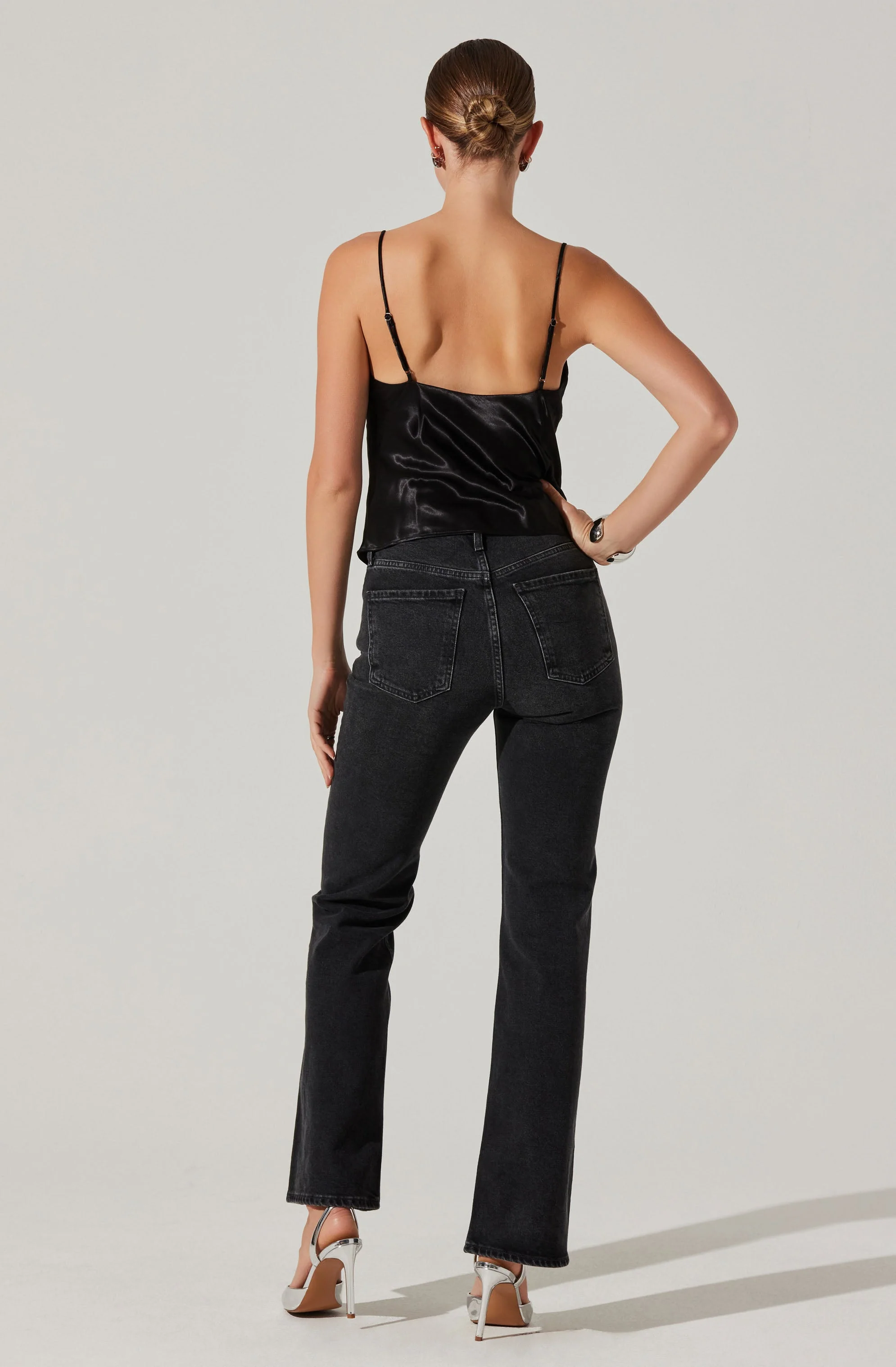 Alithea Draped Satin Top - Image 4