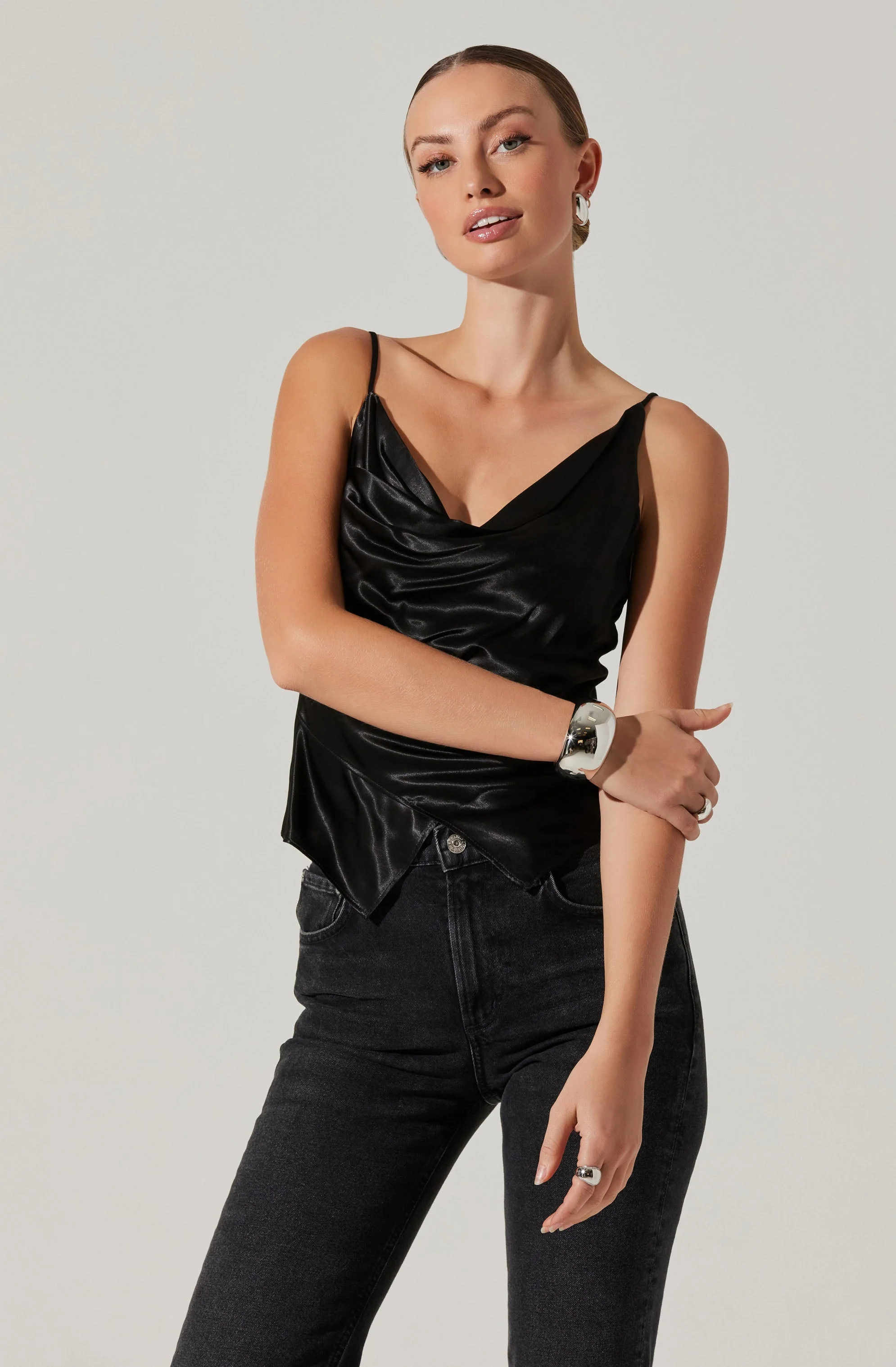 Alithea Draped Satin Top - Image 5