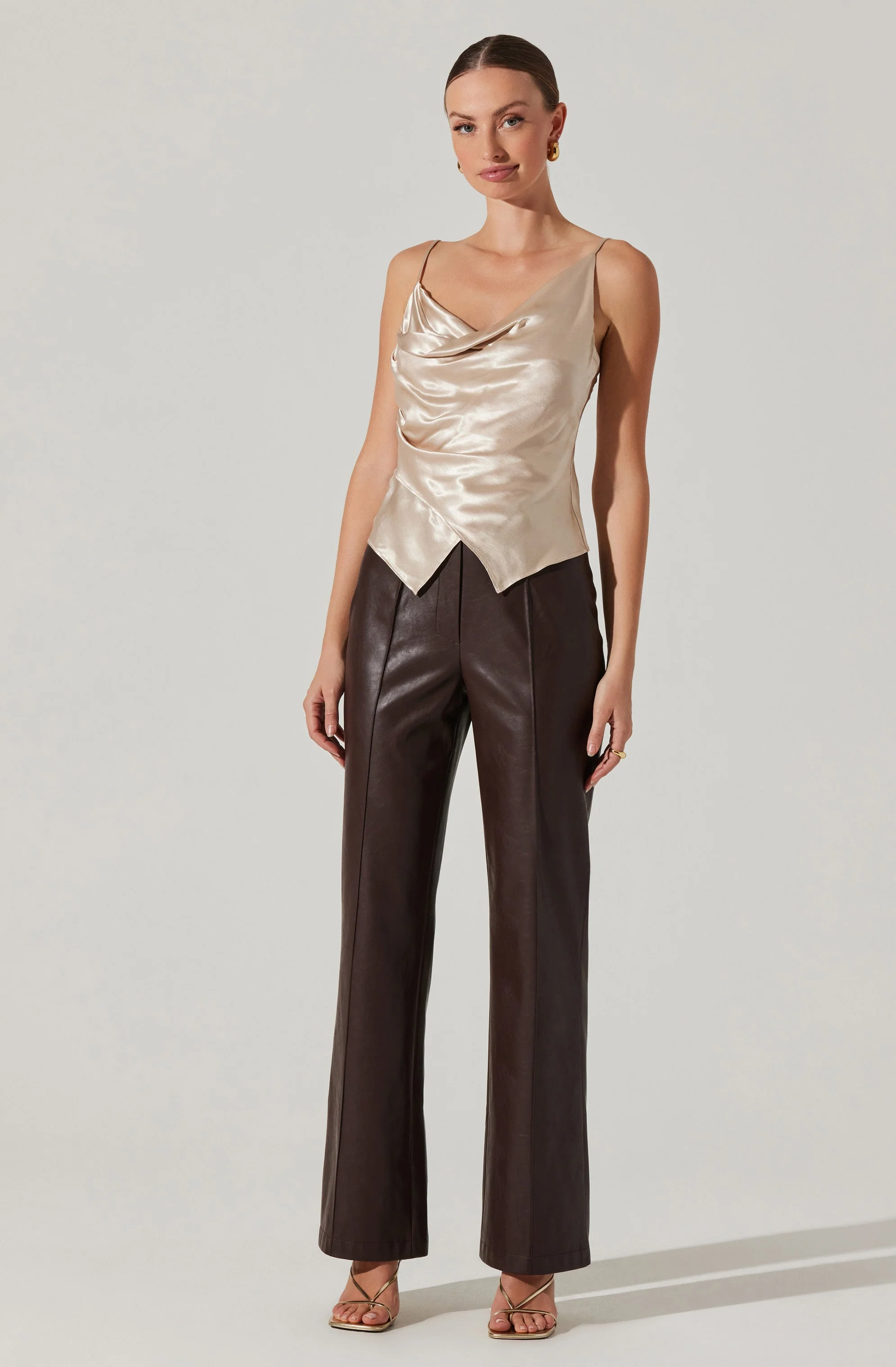 Alithea Draped Satin Top - Image 8