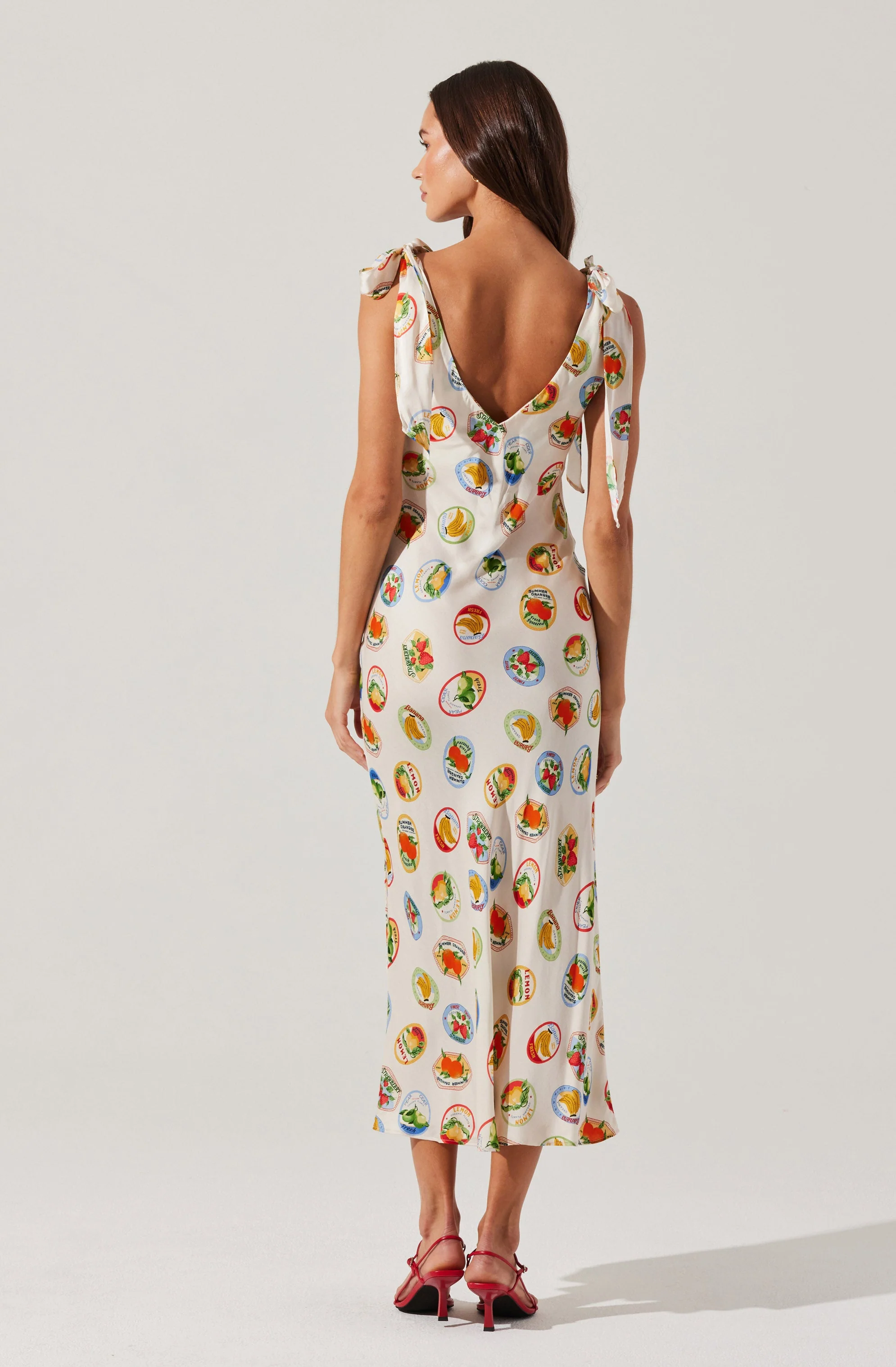 Allexina Satin Cowl Neck Midi Dress - Image 9