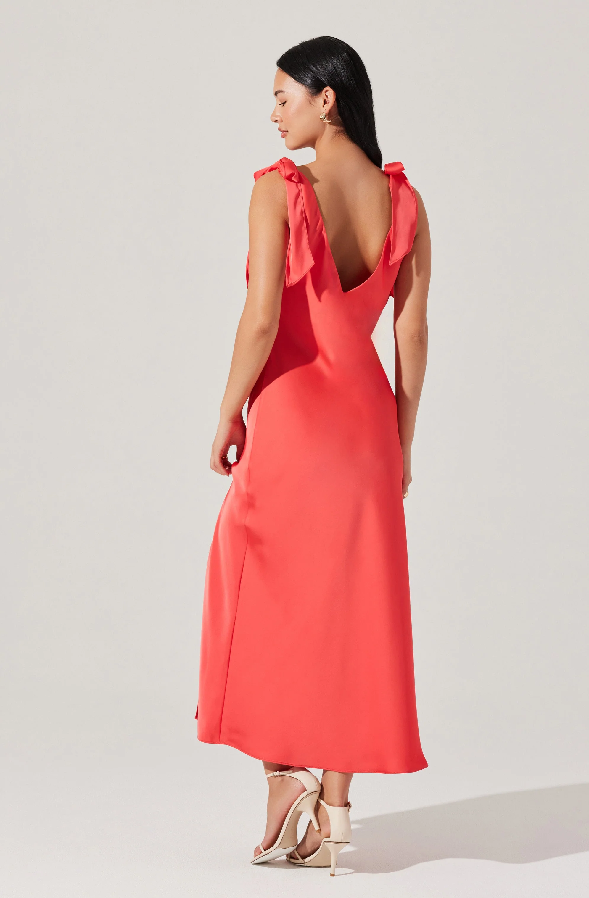 Allexina Satin Midi Dress - Image 11
