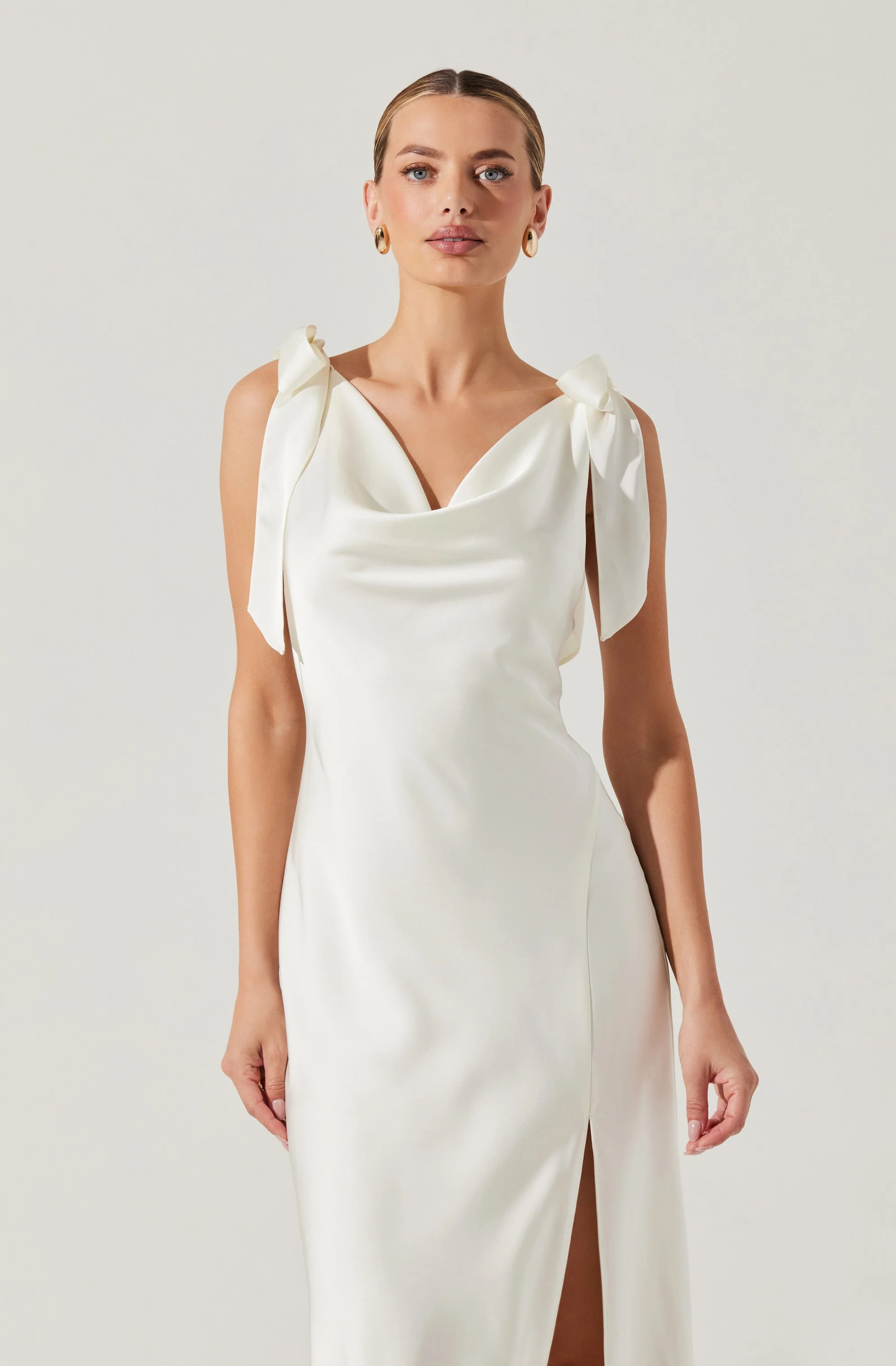 Allexina Satin Midi Dress - Image 5