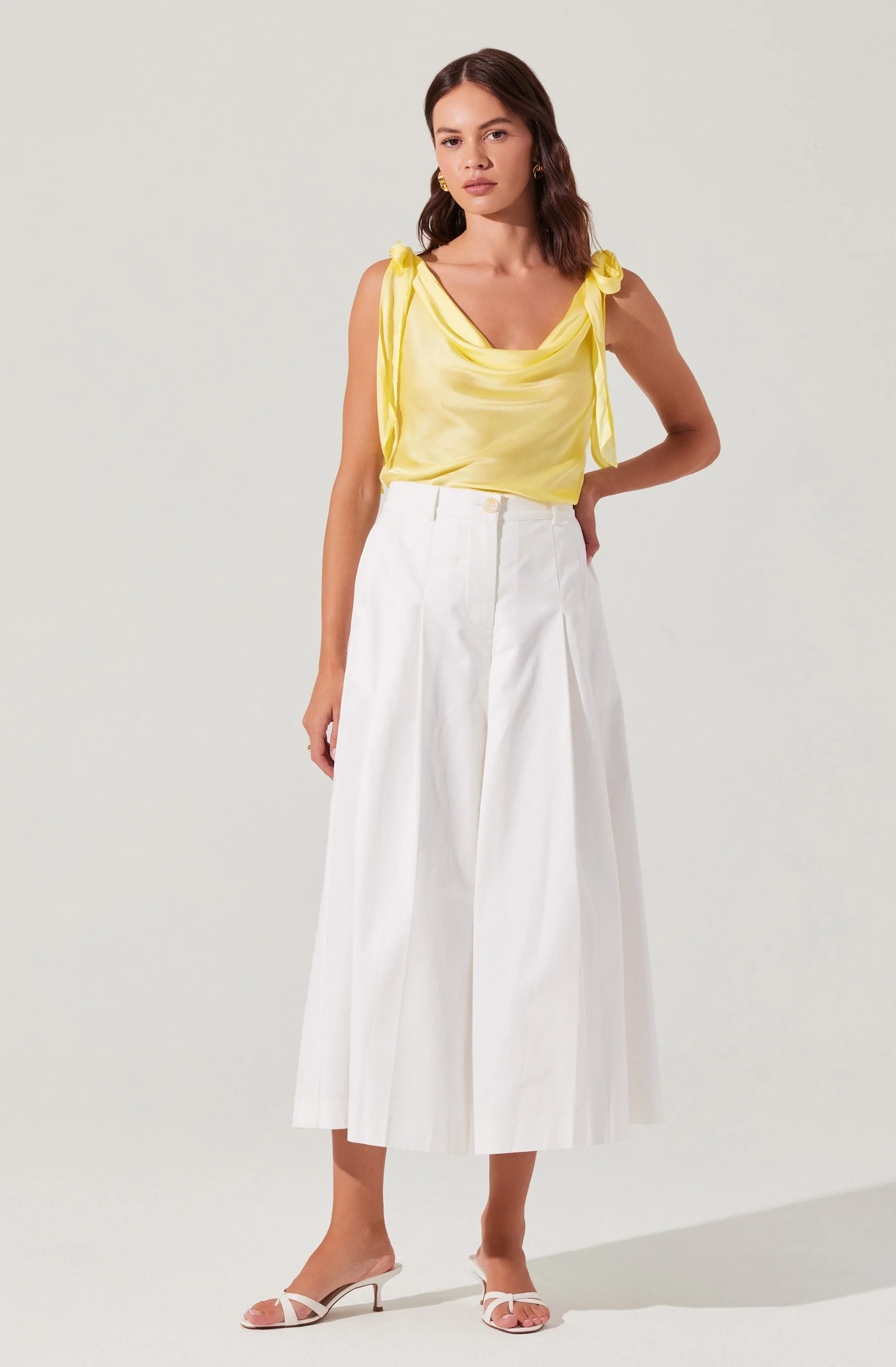 Allexina Satin Cowl Neck Top - Image 6