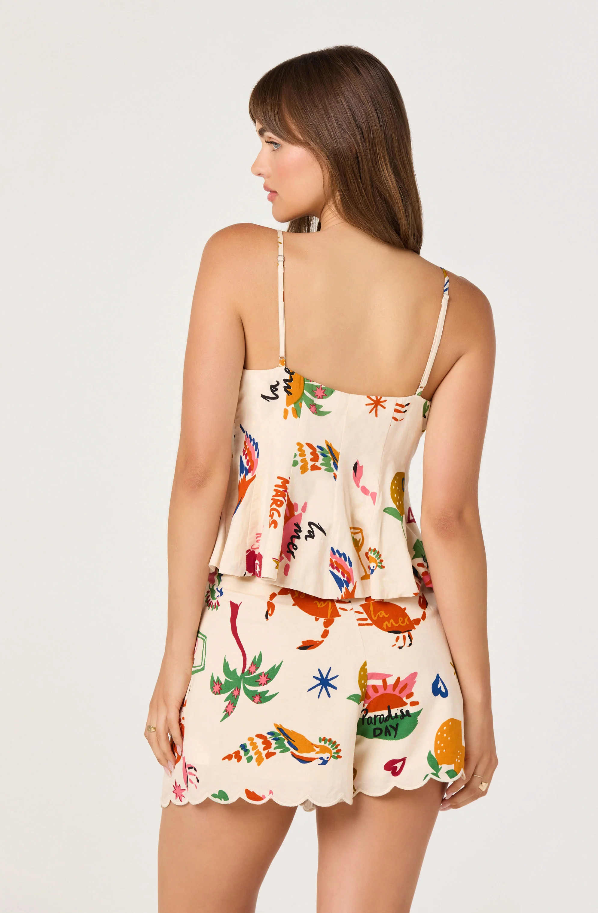 Alma Printed V-Neck Tank Top - Image 10