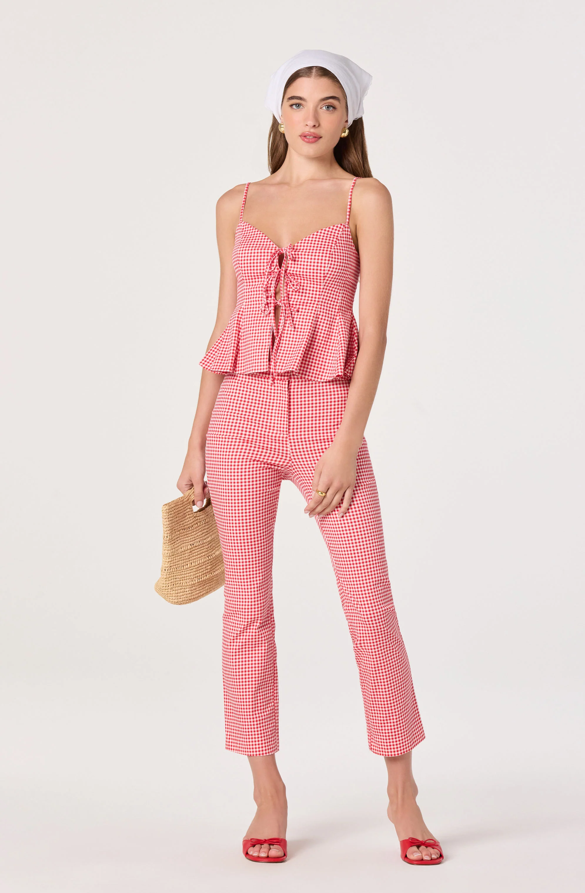 Alma Printed V-Neck Tank Top - Image 2