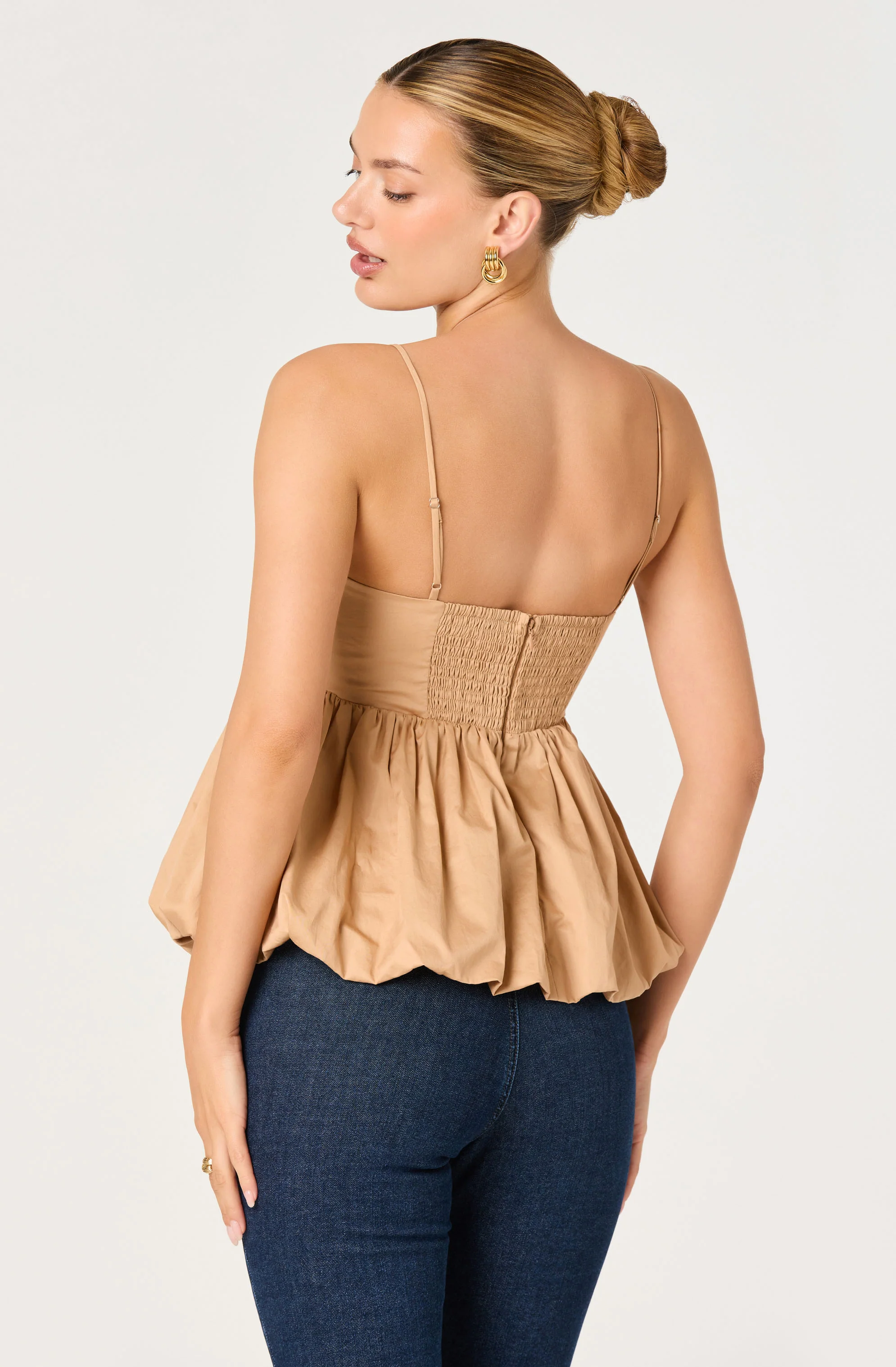 Alon Faux-Layer Bubble Peplum Top - Image 2