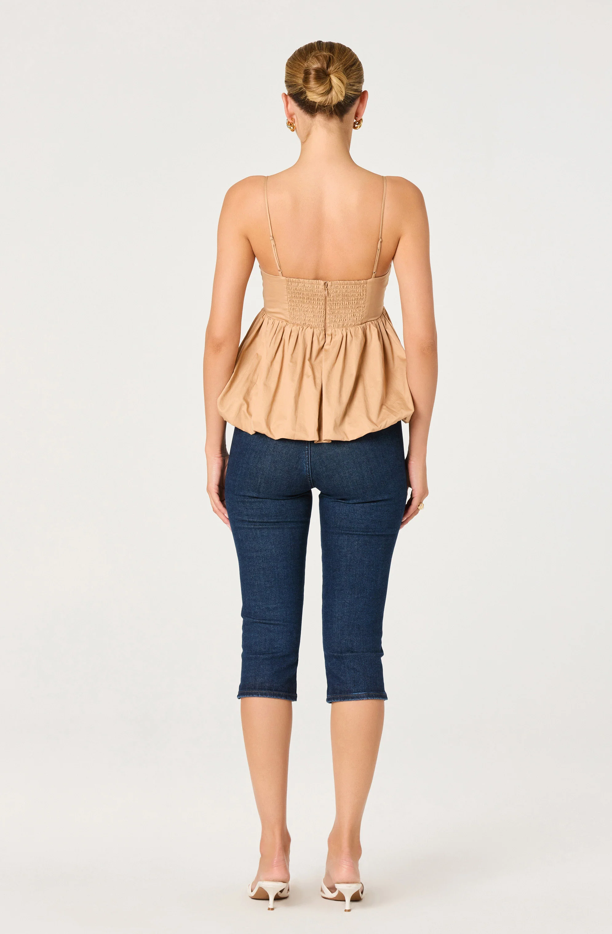Alon Faux-Layer Bubble Peplum Top - Image 4