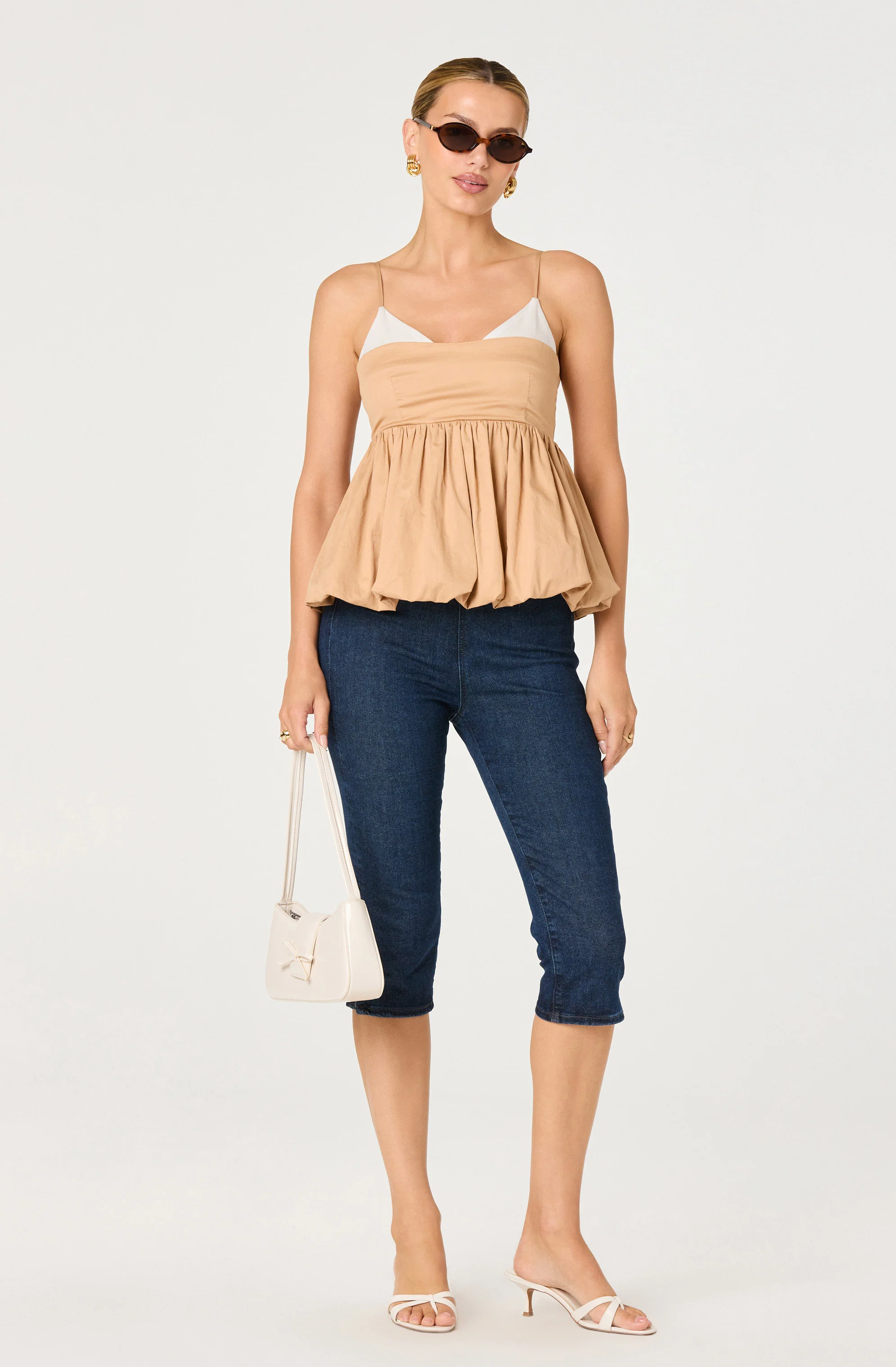 Alon Faux-Layer Bubble Peplum Top - Image 6