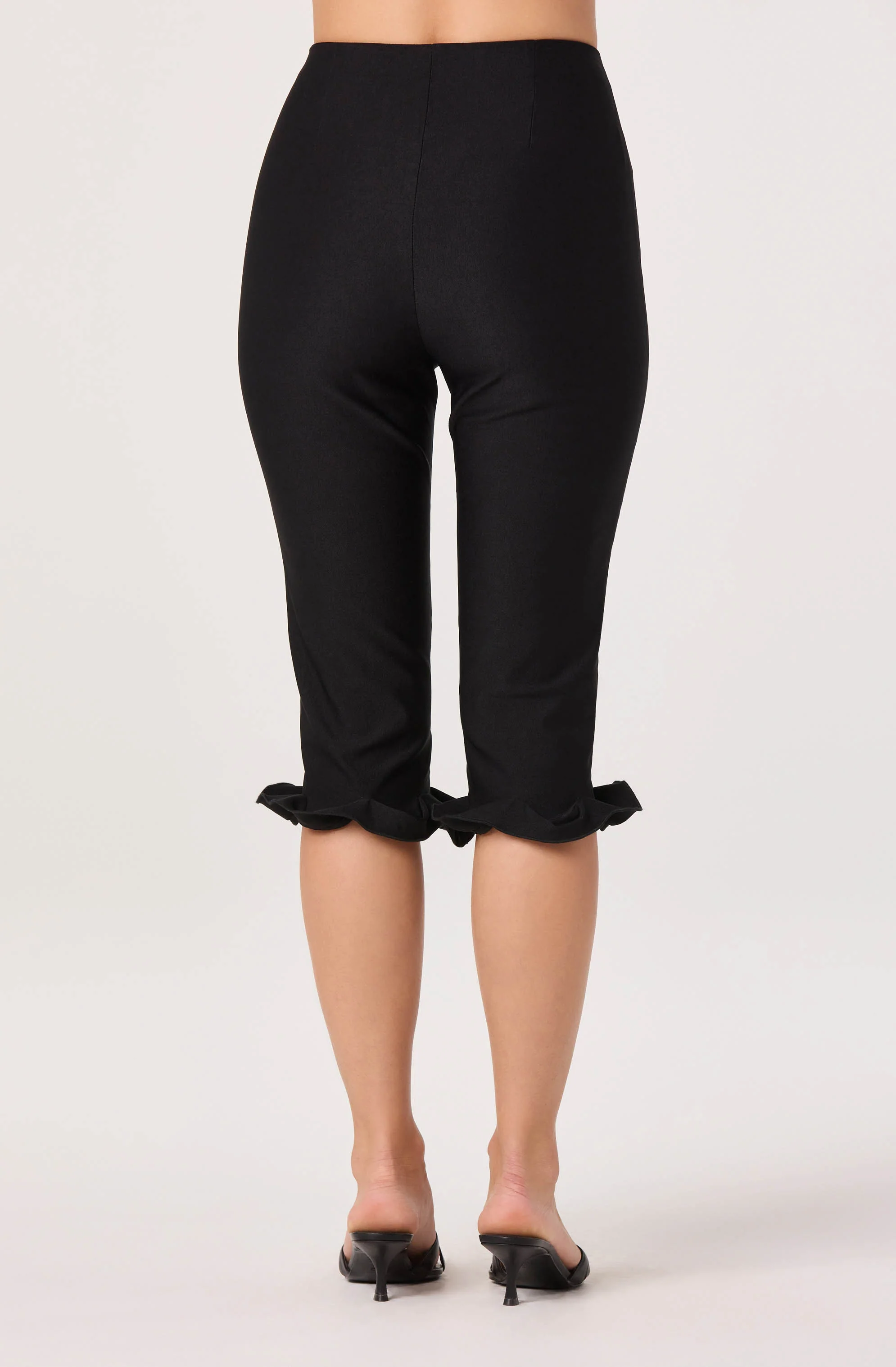 Amalie Ruffle Hem Capri Pants - Image 3