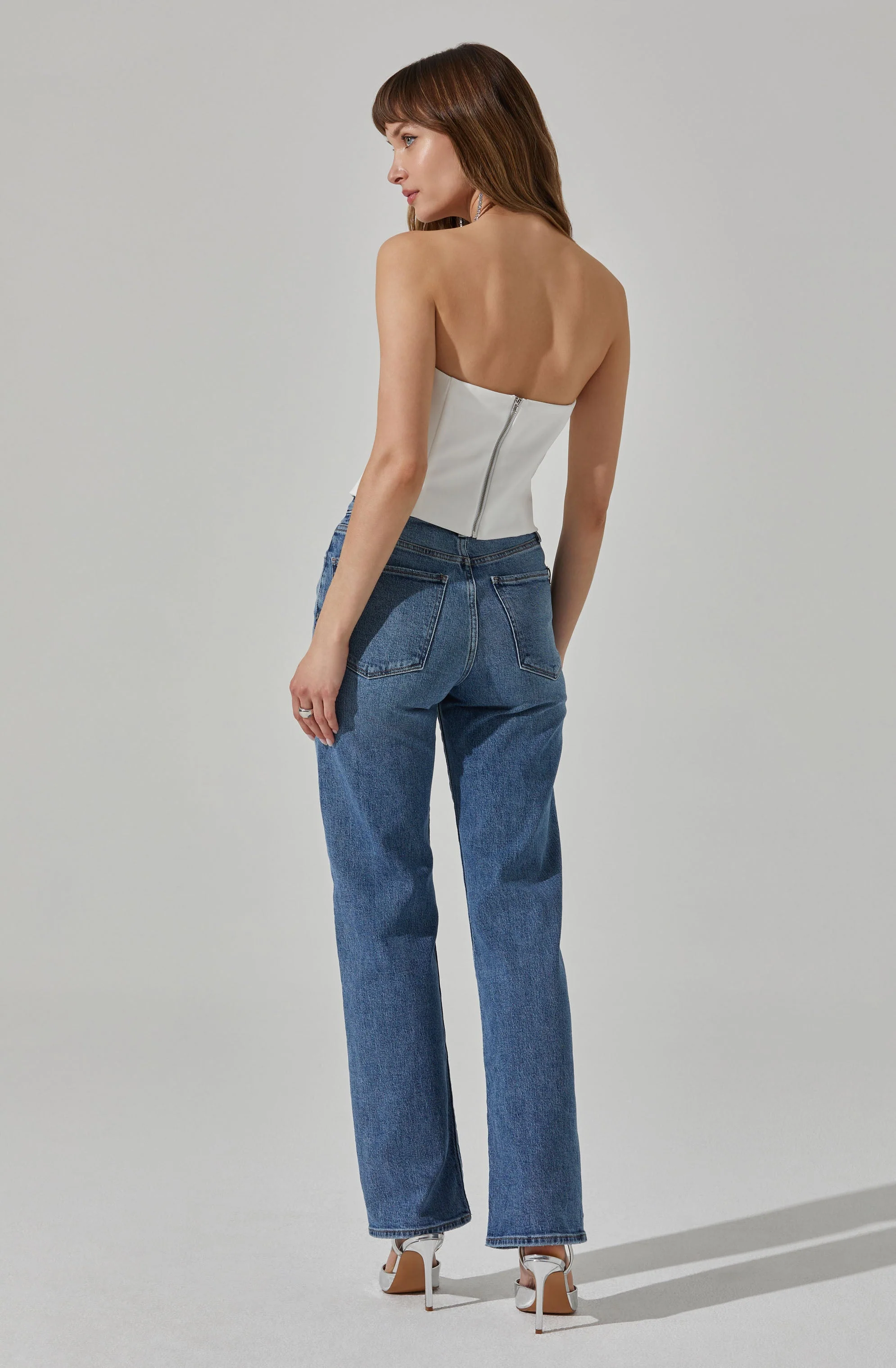 Amell Strapless Rhinestone Trim Top - Image 11