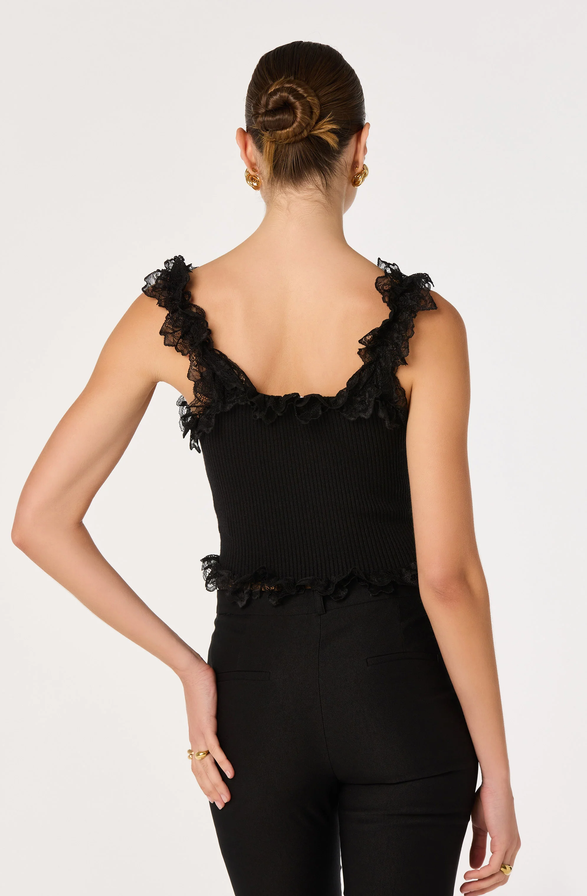 Amity Lace Trim Ribbed Crop Top - Image 10