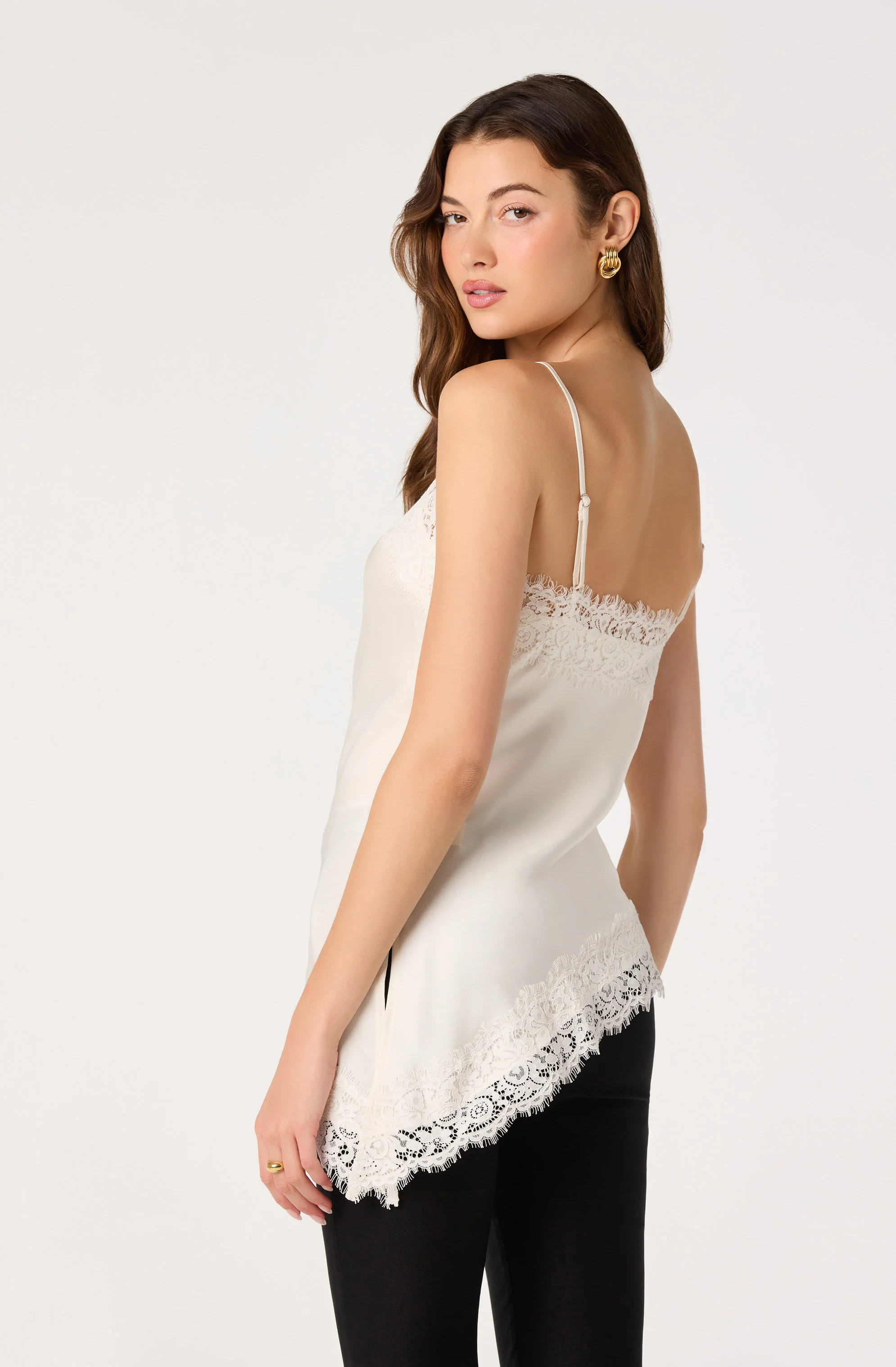 Analise Lace Trim Asymmetric Tank - Image 12