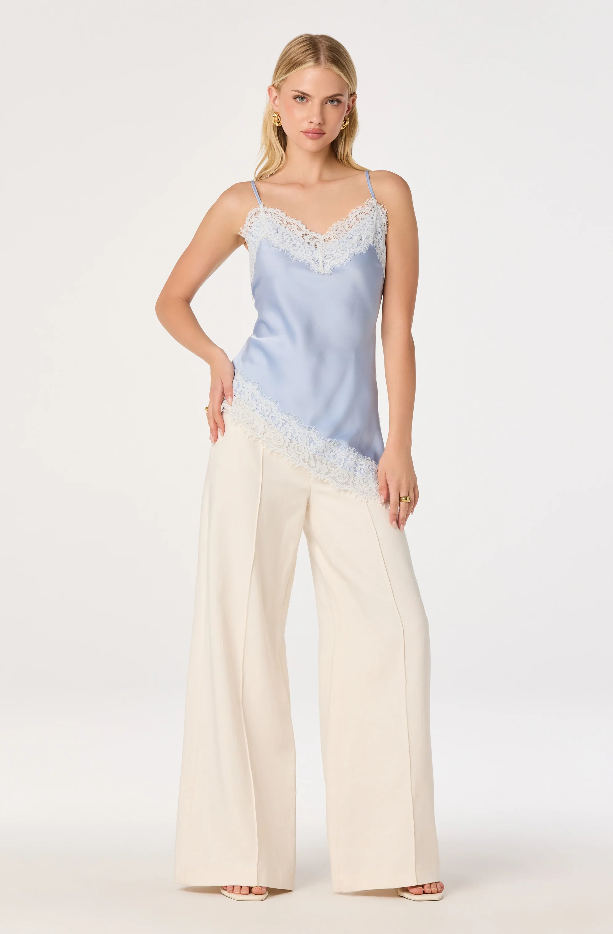 Analise Lace Trim Asymmetric Tank - Image 14