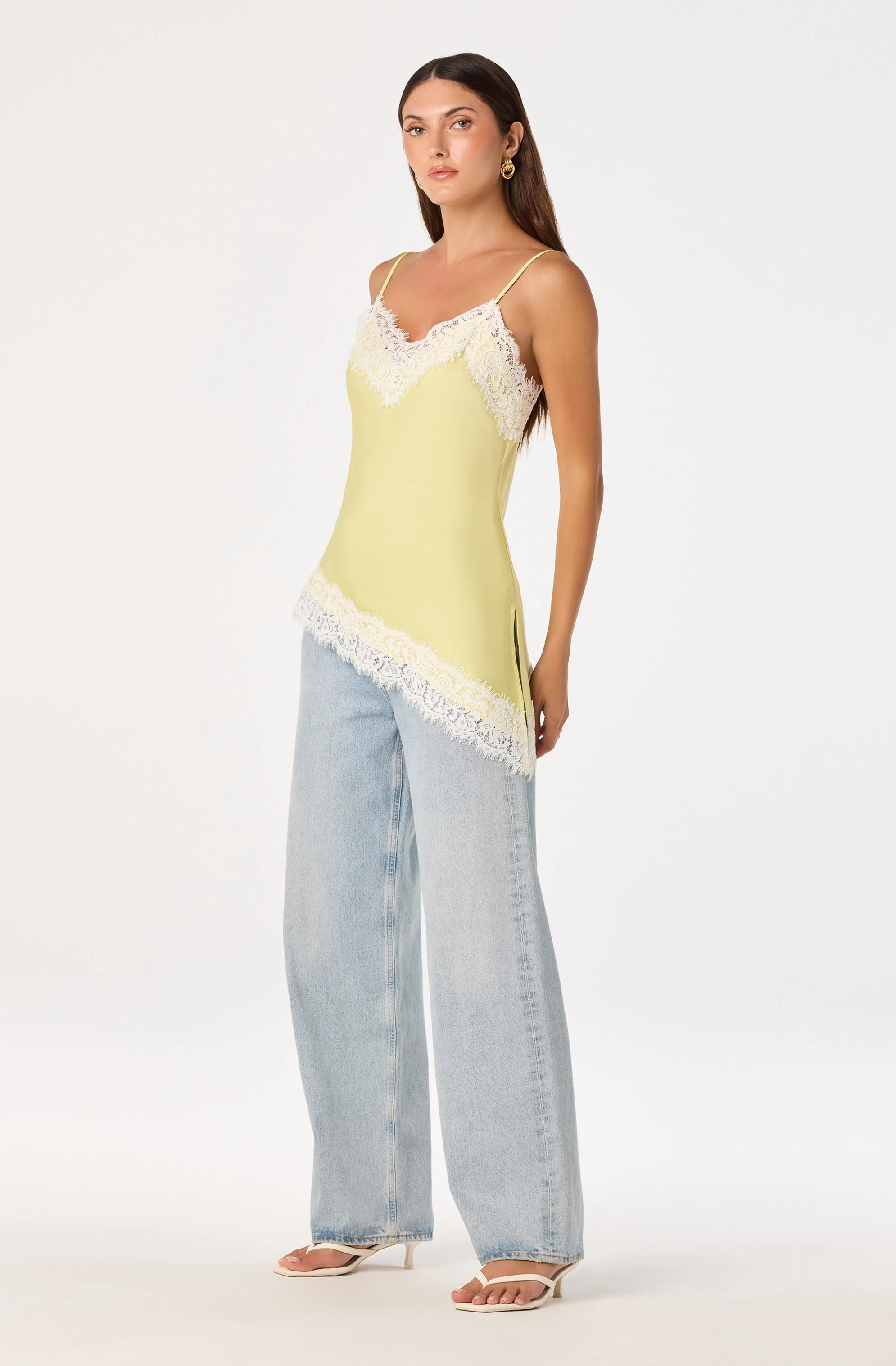 Analise Lace Trim Asymmetric Tank - Image 23