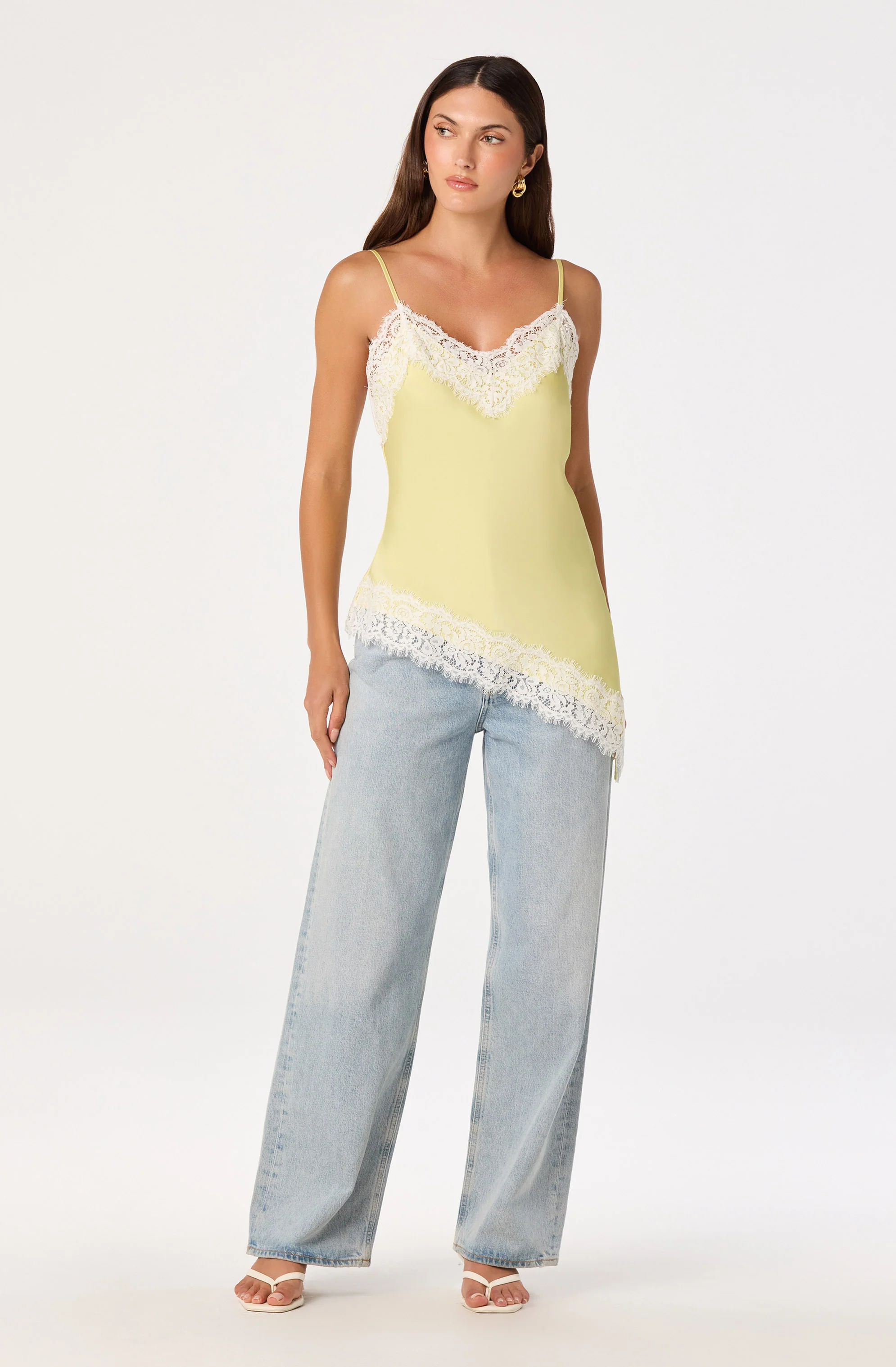 Analise Lace Trim Asymmetric Tank - Image 24