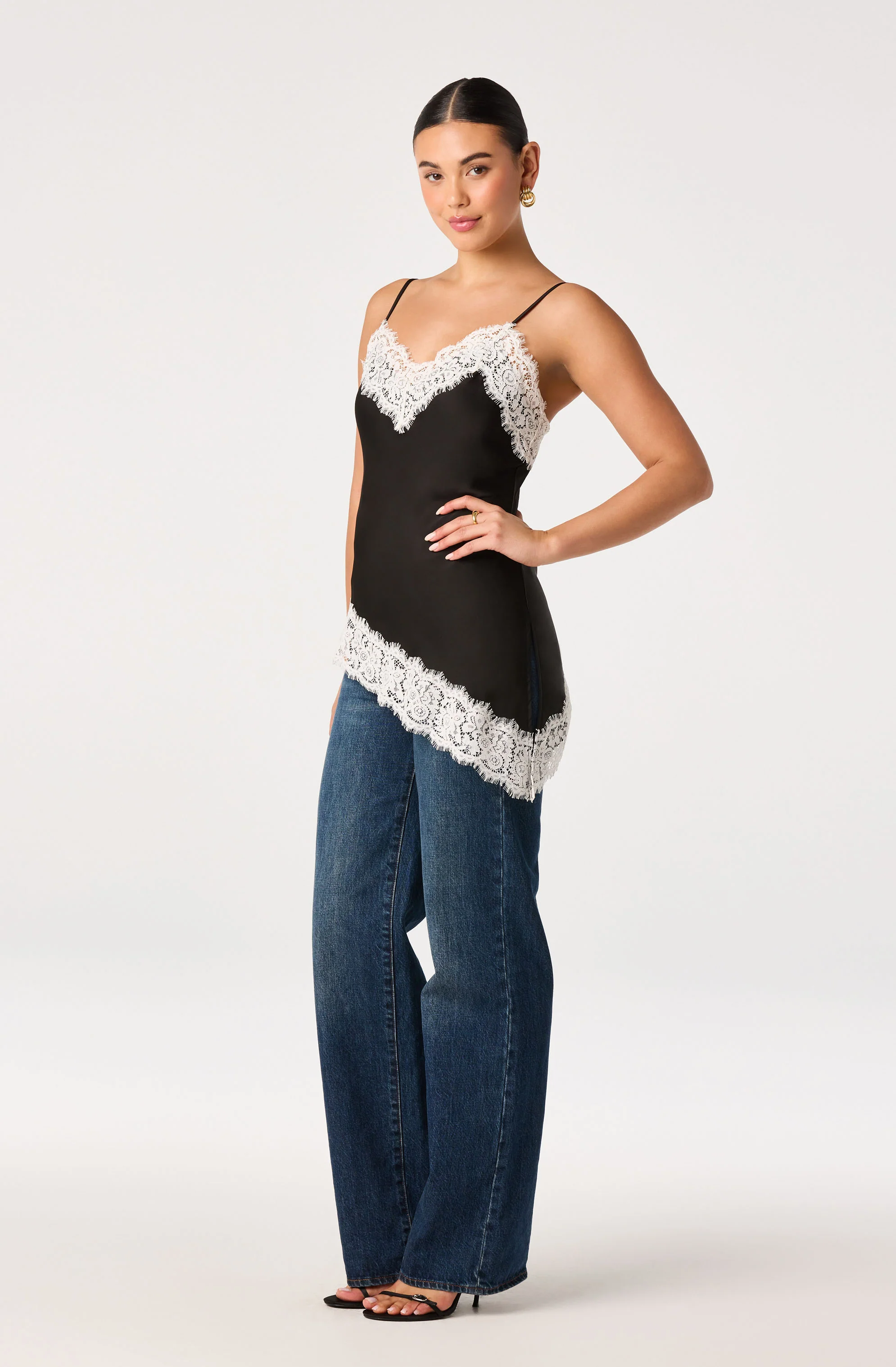 Analise Lace Trim Asymmetric Tank - Image 4