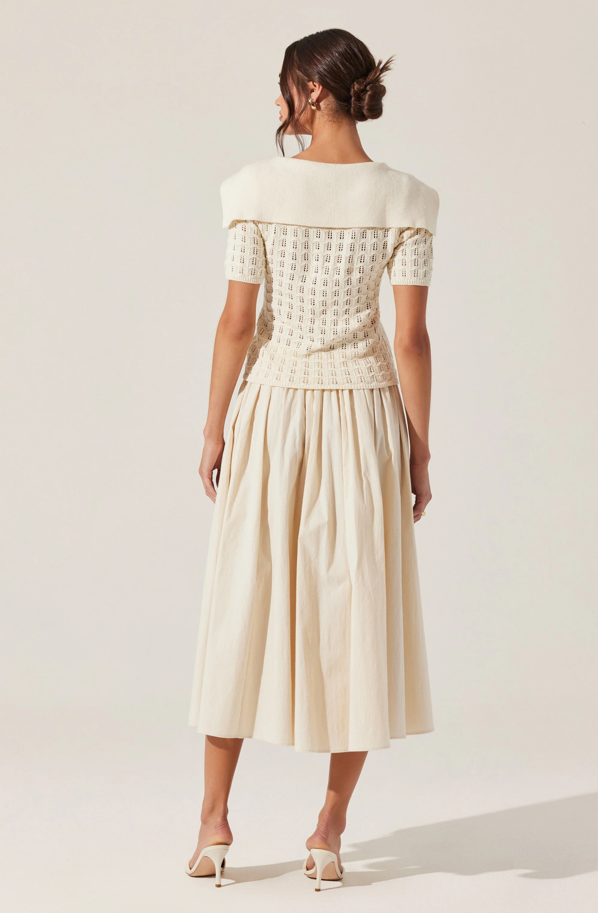 Analissa Pointelle Sailor Collar Cardigan - Image 6